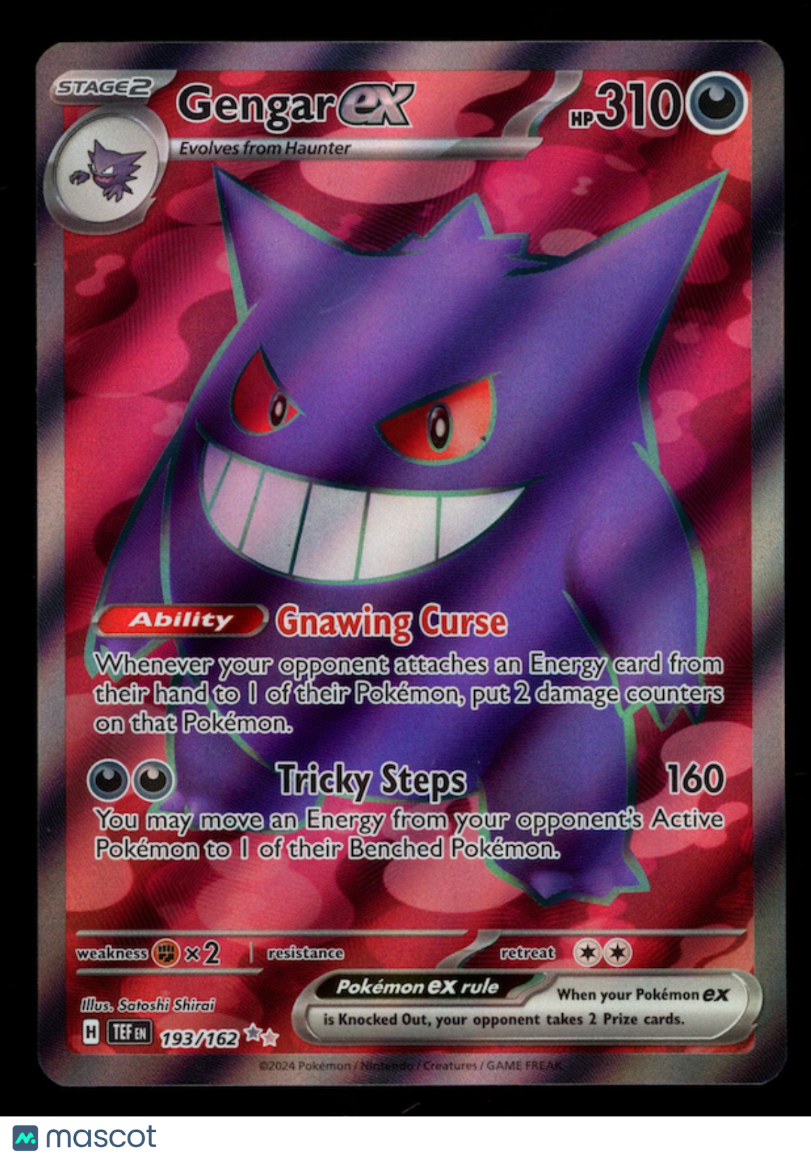 GENGAR 2024 Pokemon Scarlet & Violet Temporal Forces #193/162 Ultra Ra – Frank's Card Shop