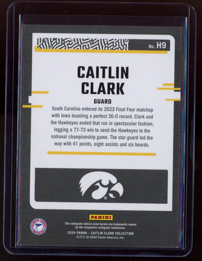 CAITLIN CLARK 2024 Panini Collection Floating Hearts Parallel /199 #H9 Iowa