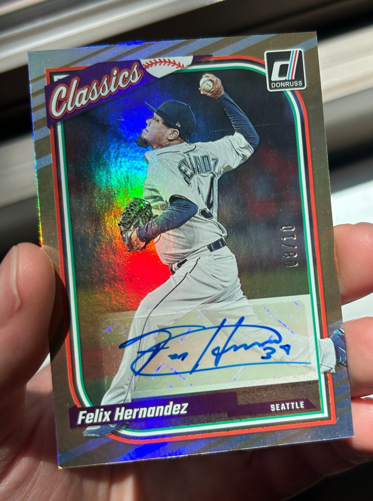 FELIX HERNANDEZ 2023 Panini Donruss Classics Gold Auto /10 Mariners #CA-FH