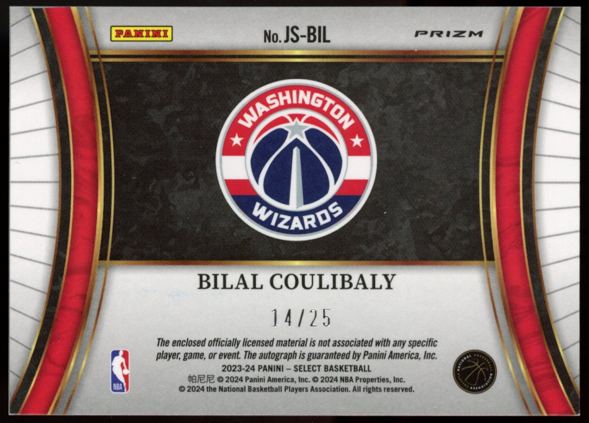 BILAL COULIBALY 2023-24 Panini Select Rookie Patch Auto Tie-Dye Prizm /25
