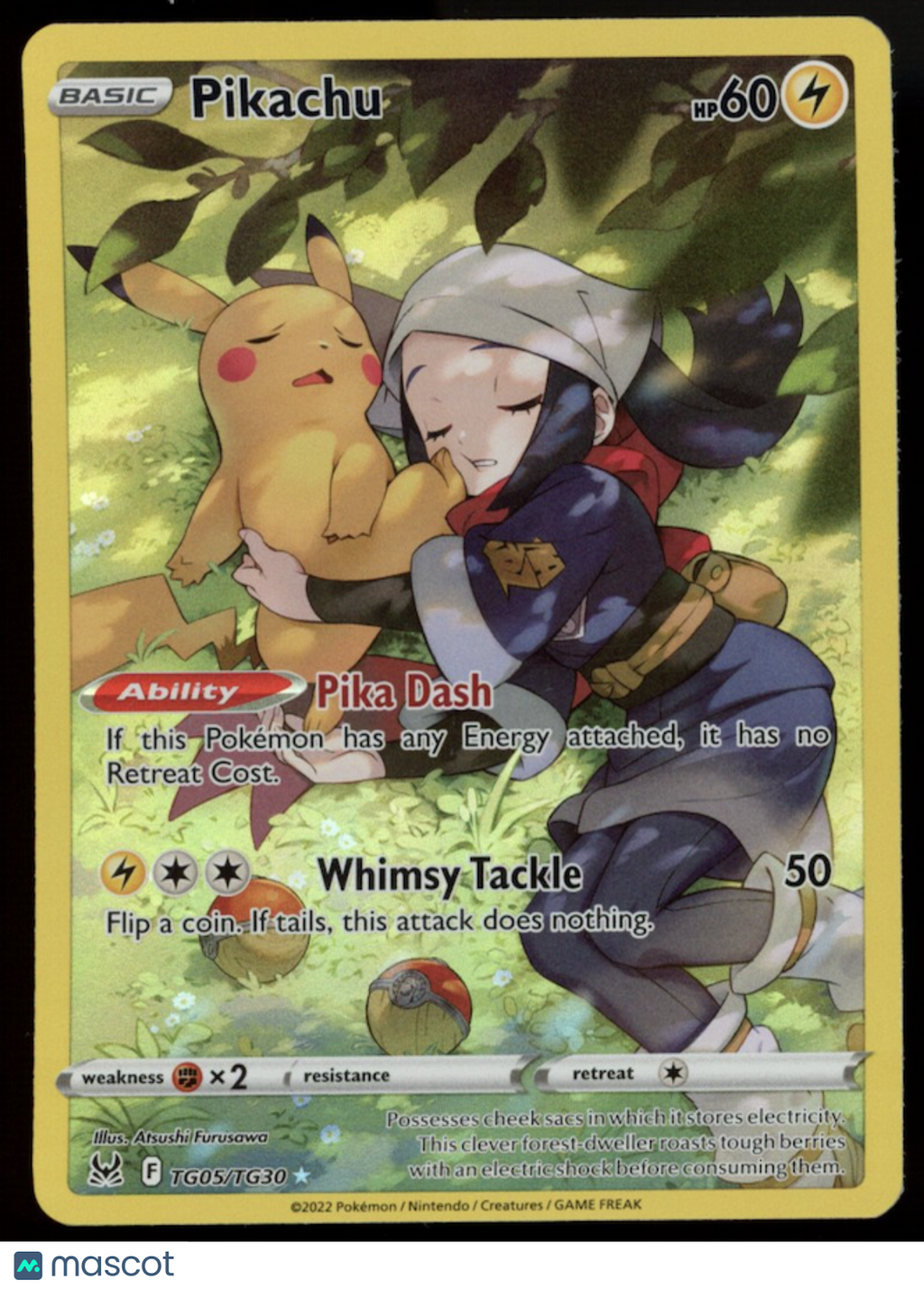 PIKACHU 2022 Pokemon SWSH Lost Origin Trainer Gallery Holo #TG05/TG30