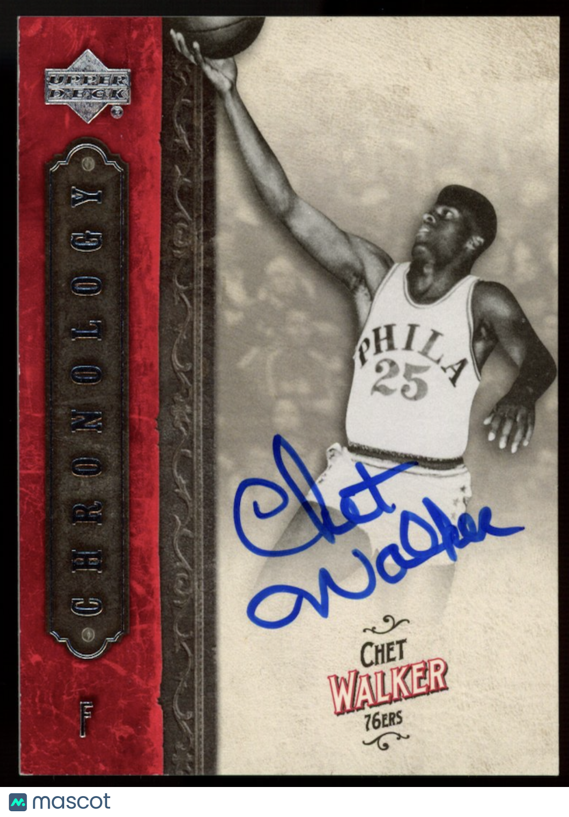 CHET WALKER 2006-07 Upper Deck Chronology On-Card Auto #20 76ers