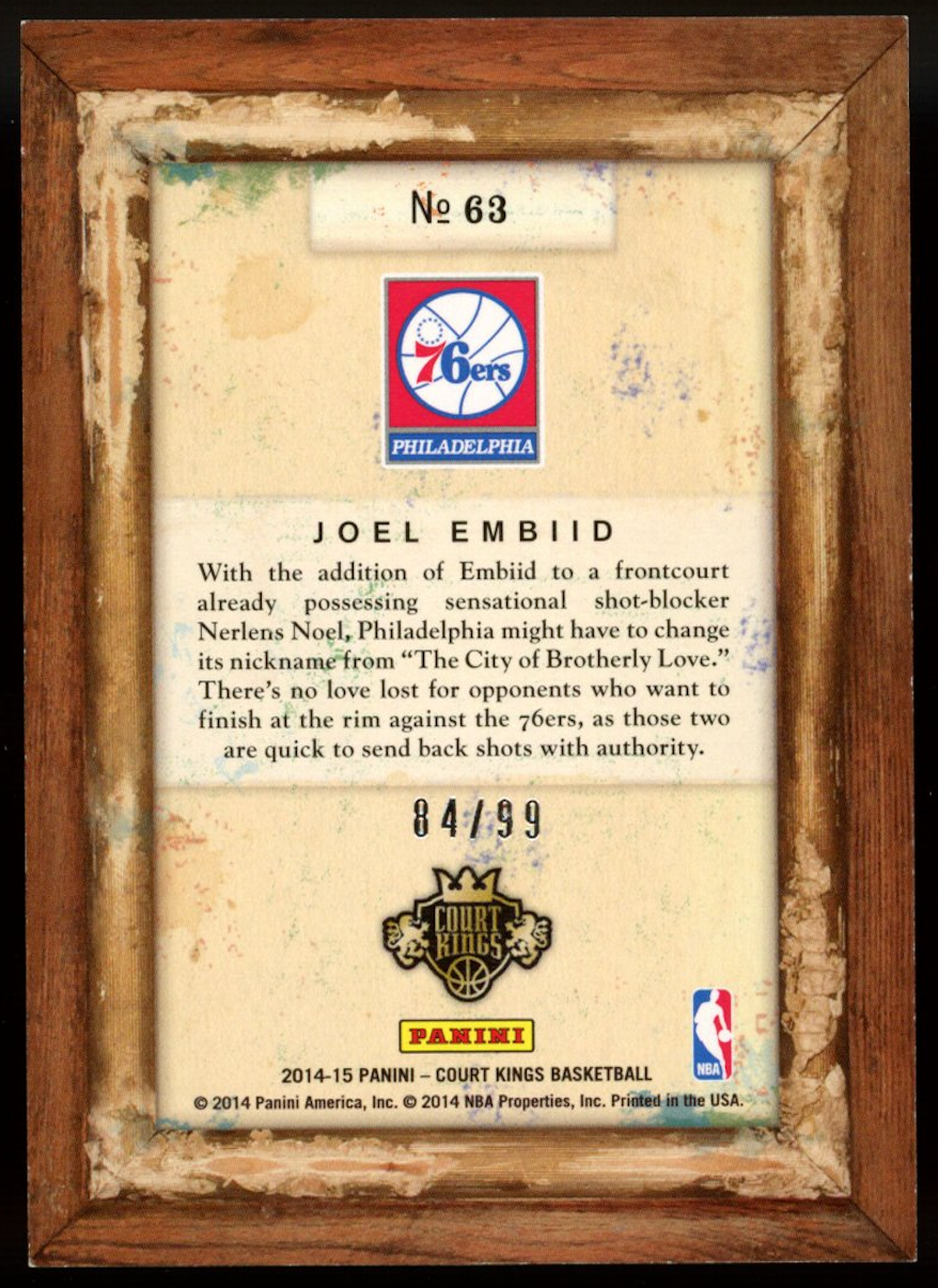 JOEL EMBIID 2014-15 Panini Court Kings Rookie Portraits Ruby /99 #63 76ers
