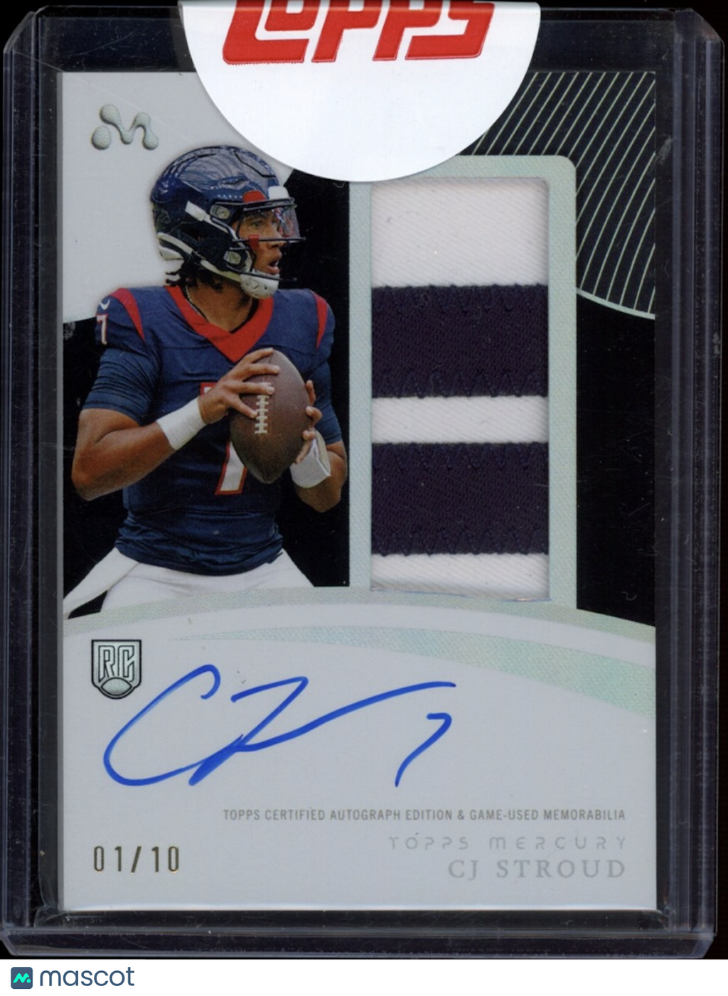 CJ STROUD 2024 Topps Mercury Rookie Patch Relic Auto /10 #SAR-9 Texans