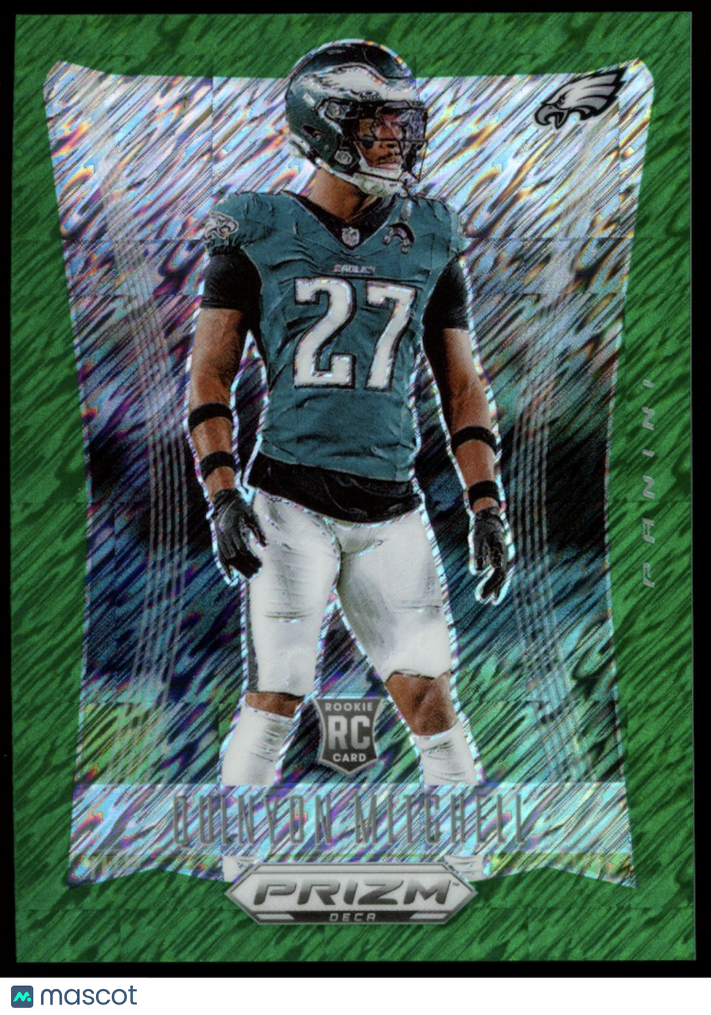 QUINYON MITCHELL 2024 Panini Prizm Deca Green Shimmer Rookie FOTL /12 Eagles
