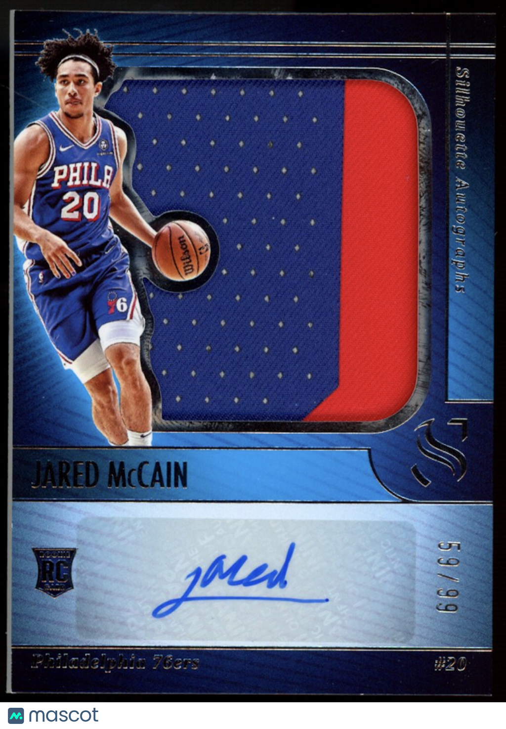 JARED MCCAIN 2024-25 Panini Silhouette Rookie Jumbo Patch Auto /99 #SIL-JAR