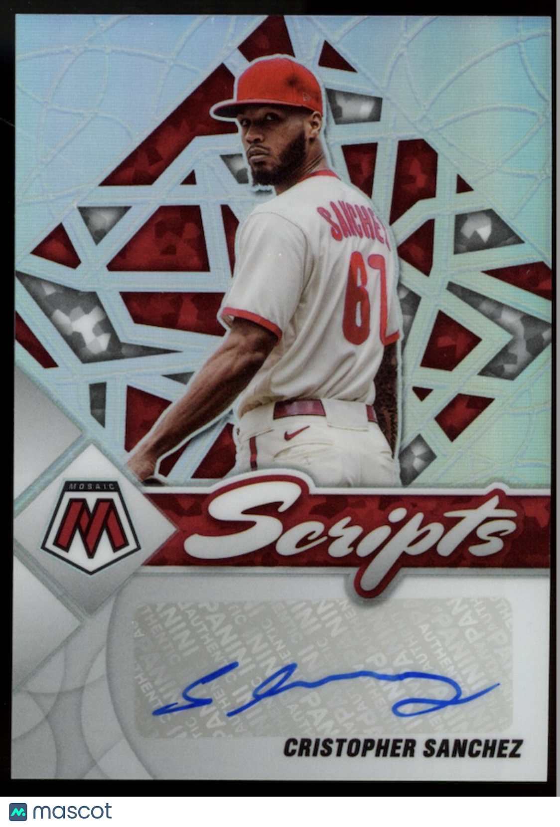 CRISTOPHER SANCHEZ 2022 Panini Mosaic Scripts Rookie Auto Prizm #SC-CS Phillies