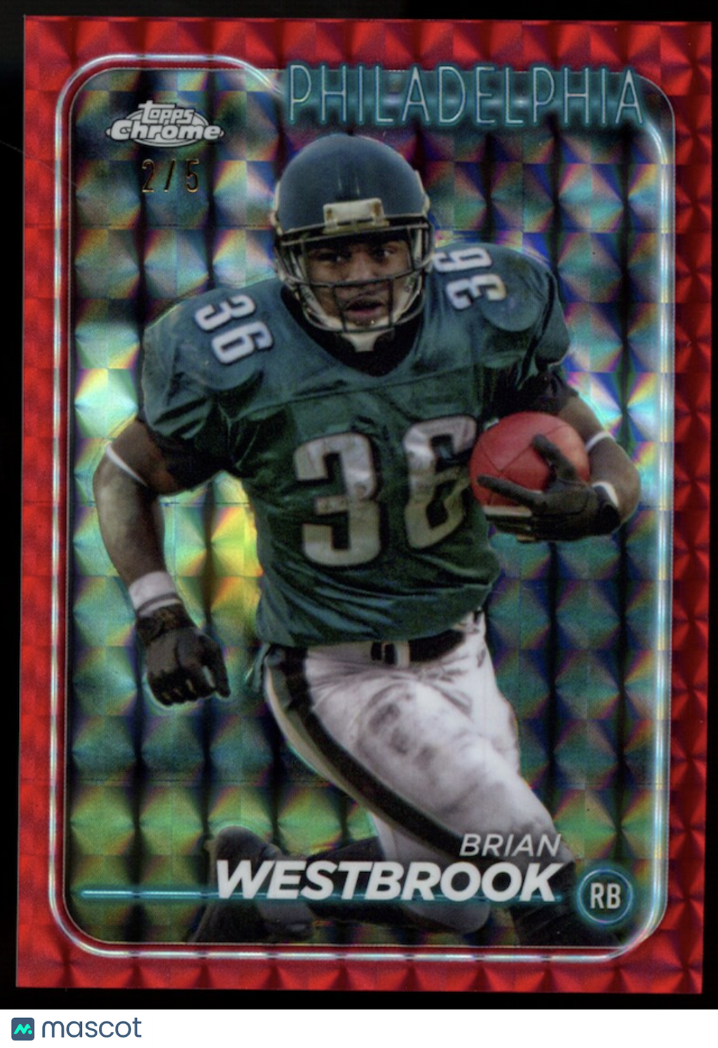 BRIAN WESTBROOK 2024 Topps Chrome Red Refractor /5 #156 Philadelphia Eagles