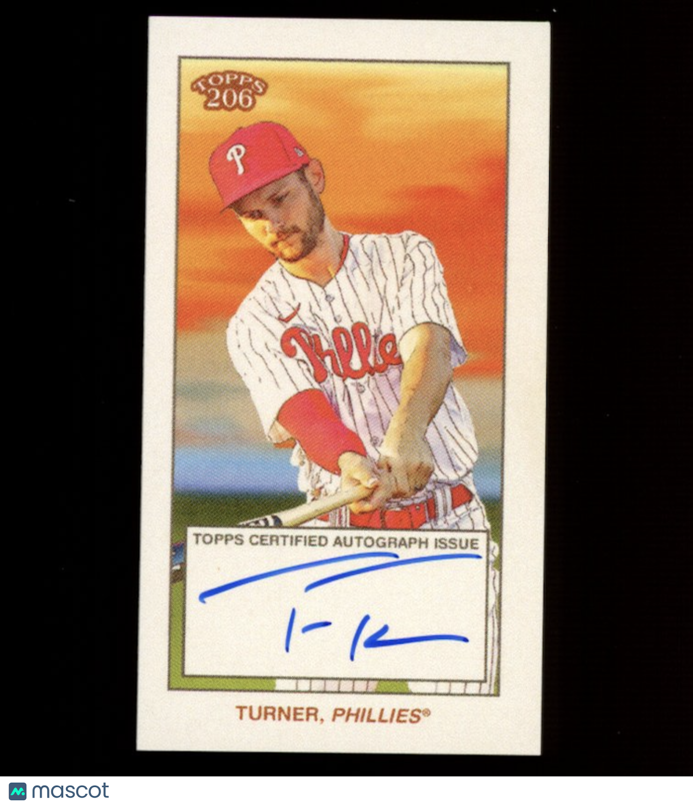 TREA TURNER 2023 Topps 206 Auto Edition Philadelphia Phillies