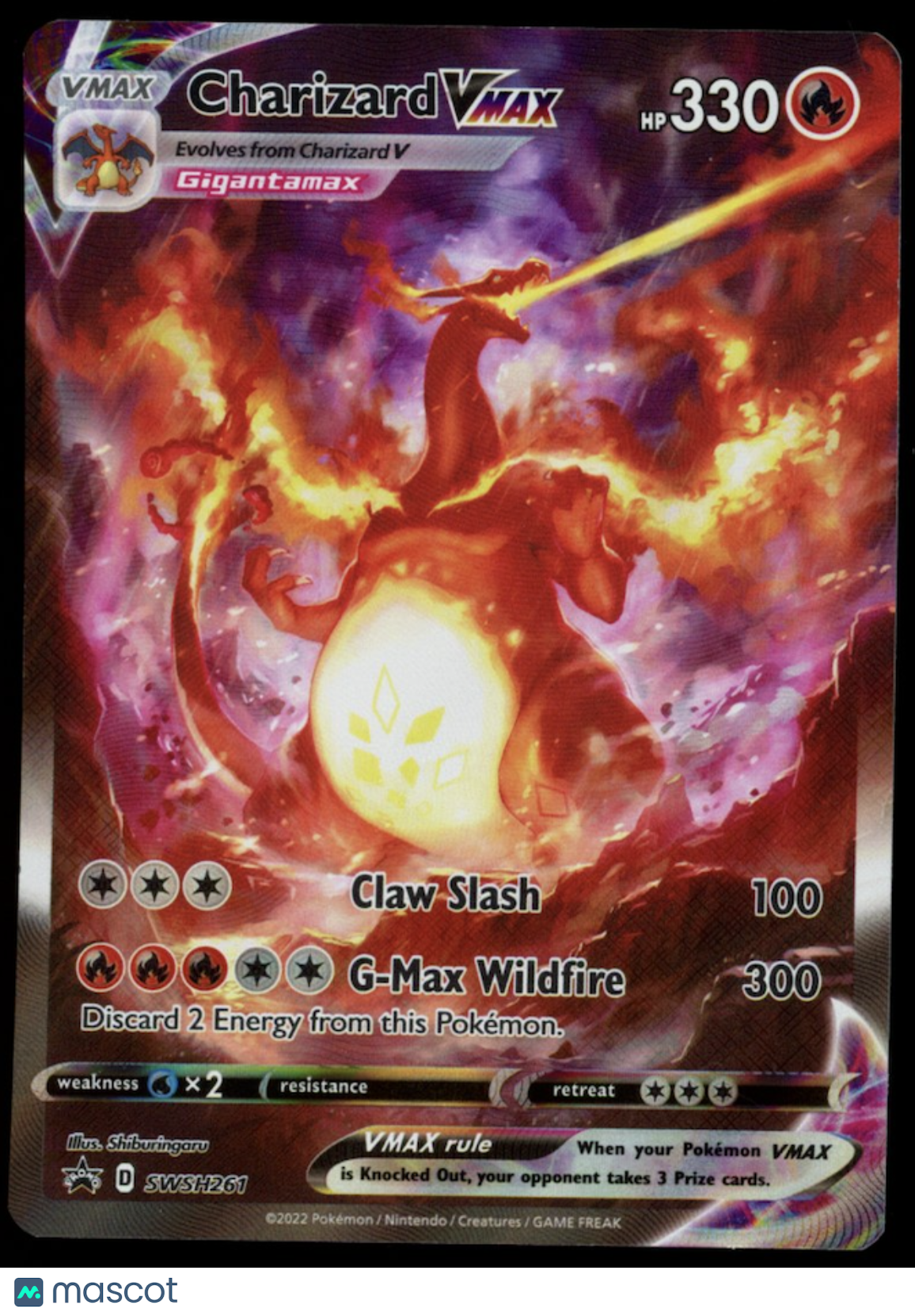 CHARIZARD VMAX 2022 Pokemon Sword & Shield Black Star Promo #SWSH261