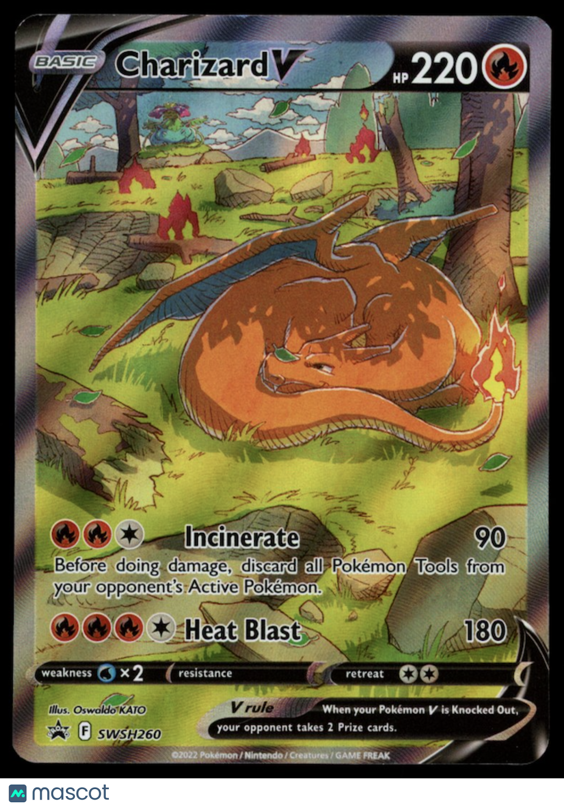 CHARIZARD V 2022 Pokemon Sword & Shield Black Star Promo #SWSH260