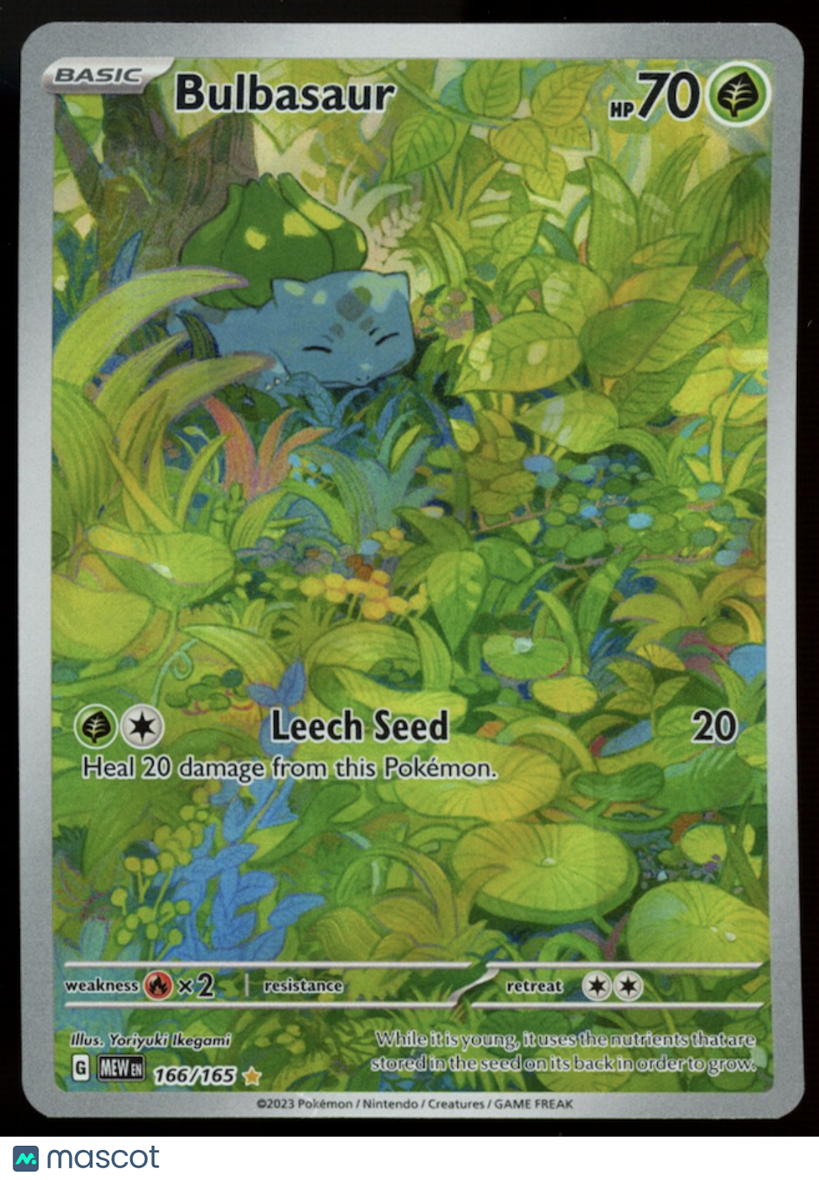 BULBASAUR 2023 Pokemon Scarlet & Violet Mew 151 Illustration Rare #166/165