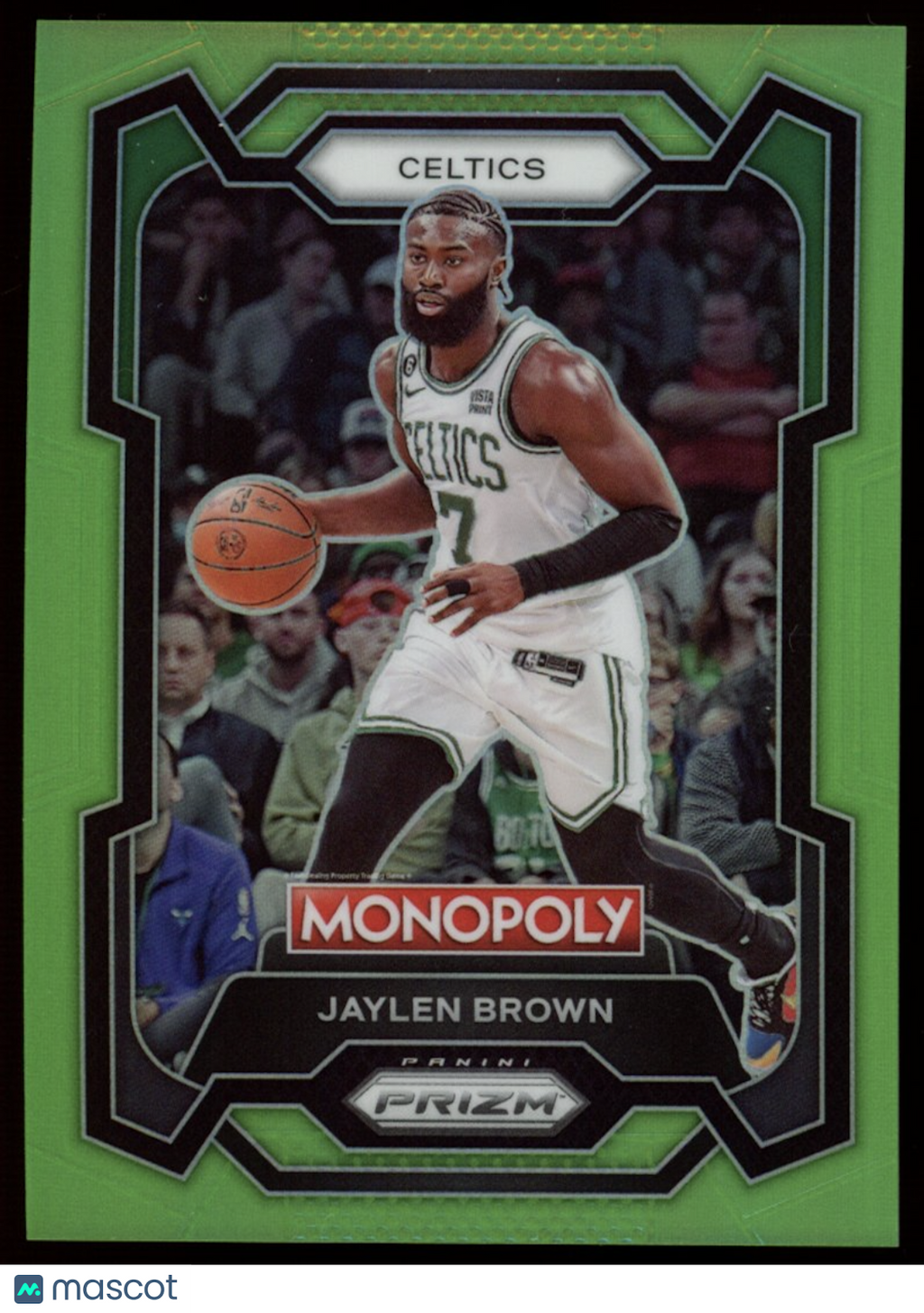 JAYLEN BROWN 2023-24 Panini Prizm Monopoly #8 Neon Green /10 Celtics