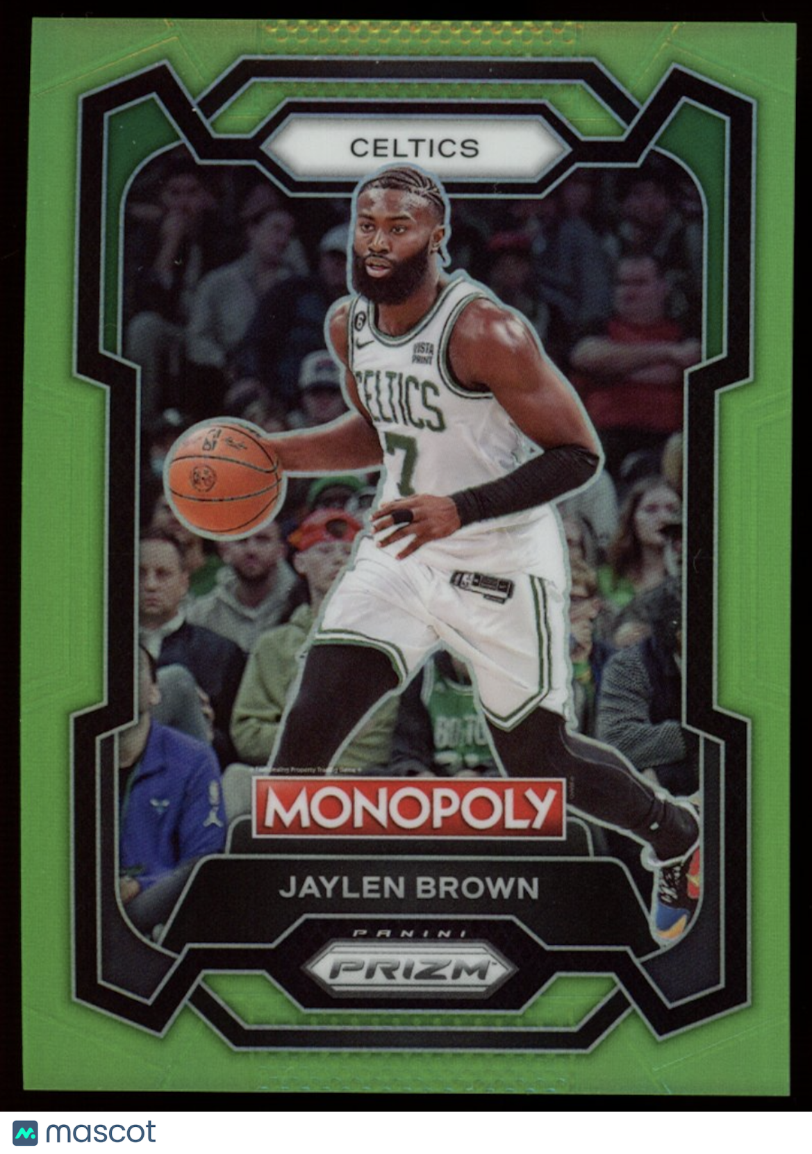 JAYLEN BROWN 2023-24 Panini Prizm Monopoly #8 Neon Green /10 Celtics