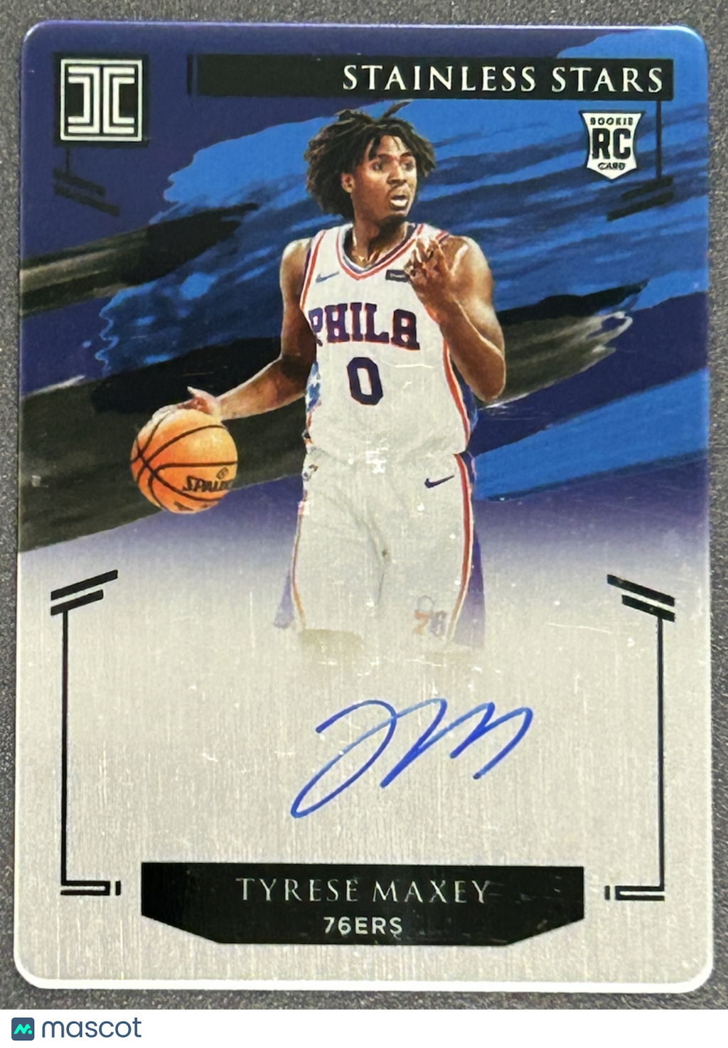 TYRESE MAXEY 2020-21 Panini Impeccable Stainless Stars Rookie Auto /75 76ers