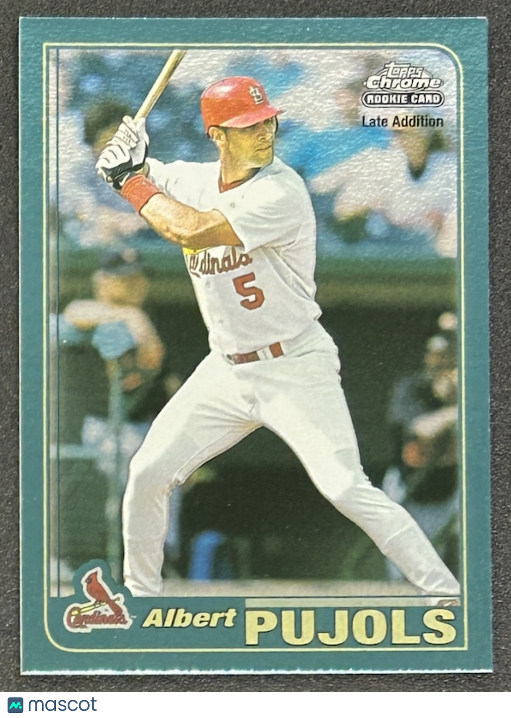 ALBERT PUJOLS B 2001 Topps Chrome Late Addition Rookie Card Cardinals #596