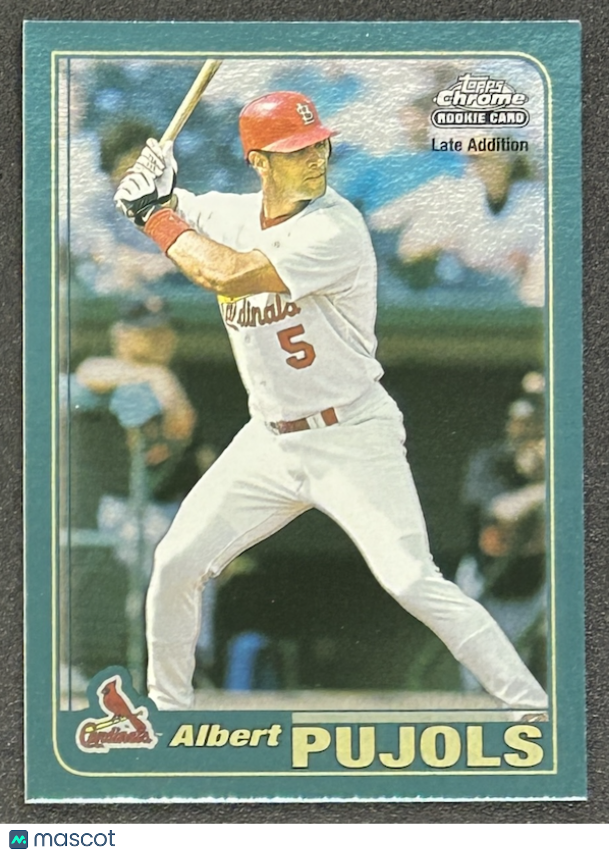 ALBERT PUJOLS B 2001 Topps Chrome Late Addition Rookie Card Cardinals #596