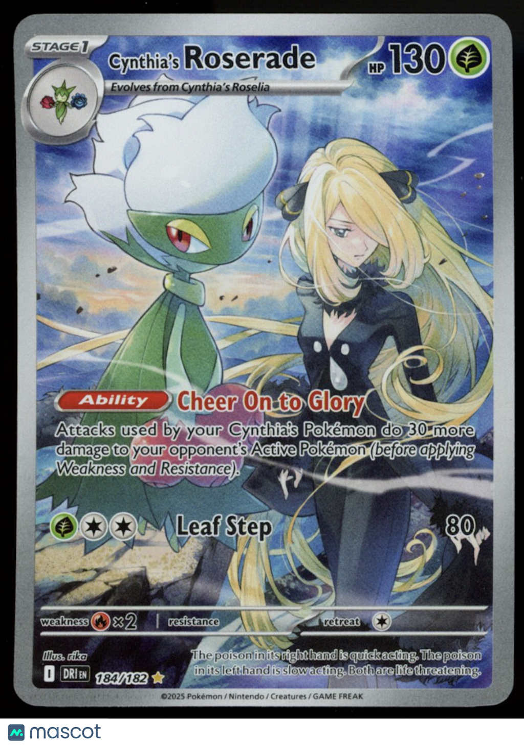 CYNTHIA'S ROSERADE B 2025 Pokemon S&V Destined Rivals Illustration Rare #184/182