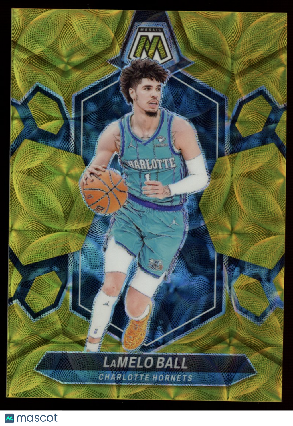 LAMELO BALL 2023-24 Panini Mosaic Choice Gold Prizm /10 #122 Charlotte Hornets