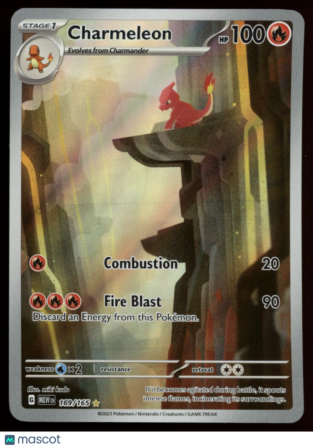 CHARMELEON 2023 Pokemon S&V Mew 151 Secret Illustration Rare #169/165