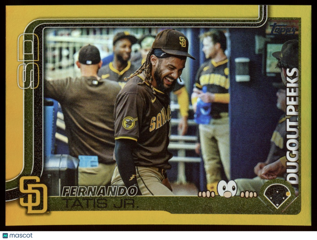 FERNANDO TATIS JR. 2025 Topps Series 1 Dugout Peeks Gold Foil /50 #DP-12 Padres