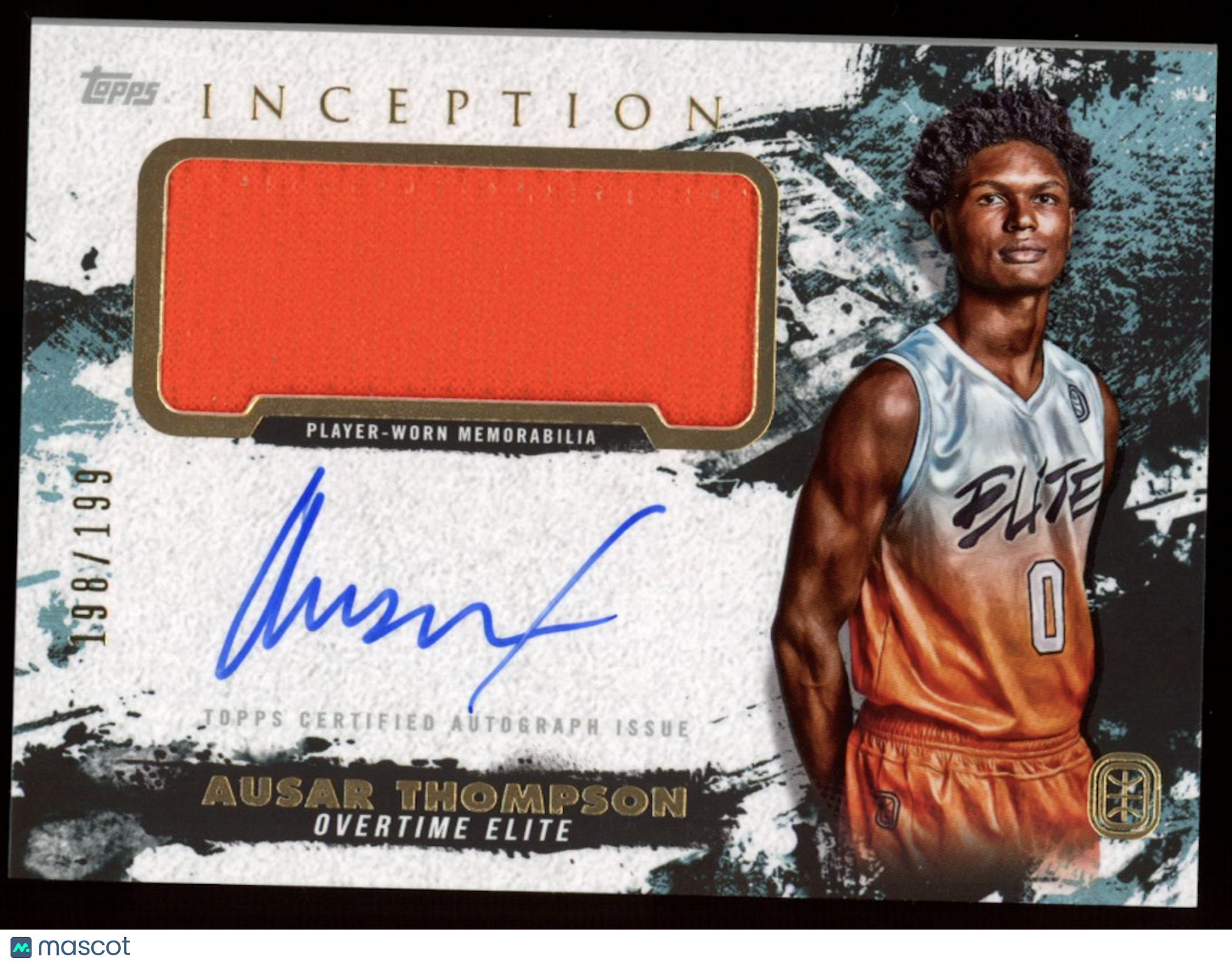 AUSAR THOMPSON 2021-22 Topps Inception OTE Rookie Patch Auto /199 Pistons