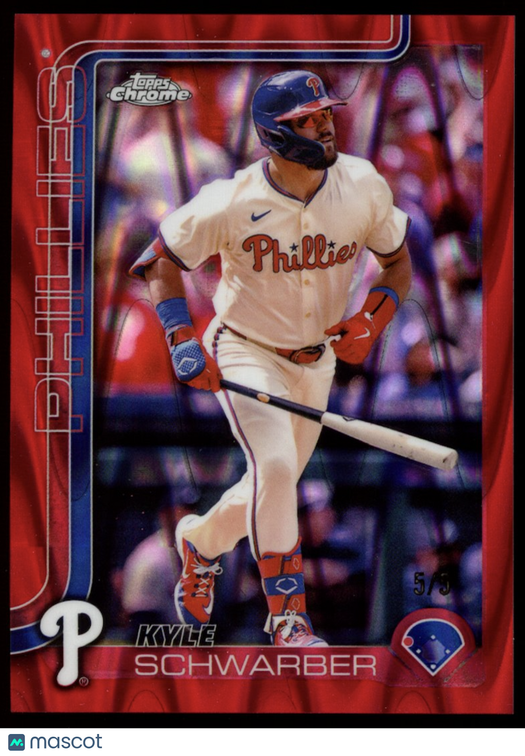 KYLE SCHWARBER 2024 Topps Chrome Red RayWave Refractor /5 #31 Phillies