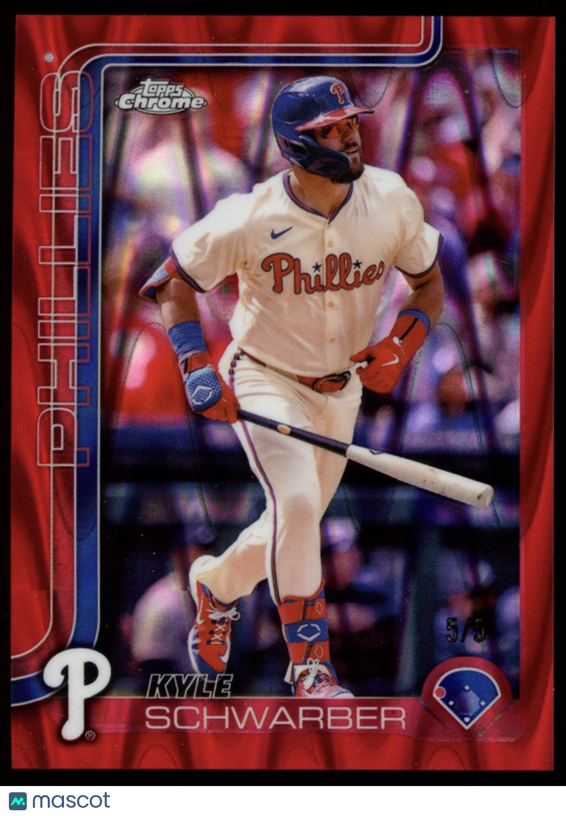 KYLE SCHWARBER 2024 Topps Chrome Red RayWave Refractor /5 #31 Phillies