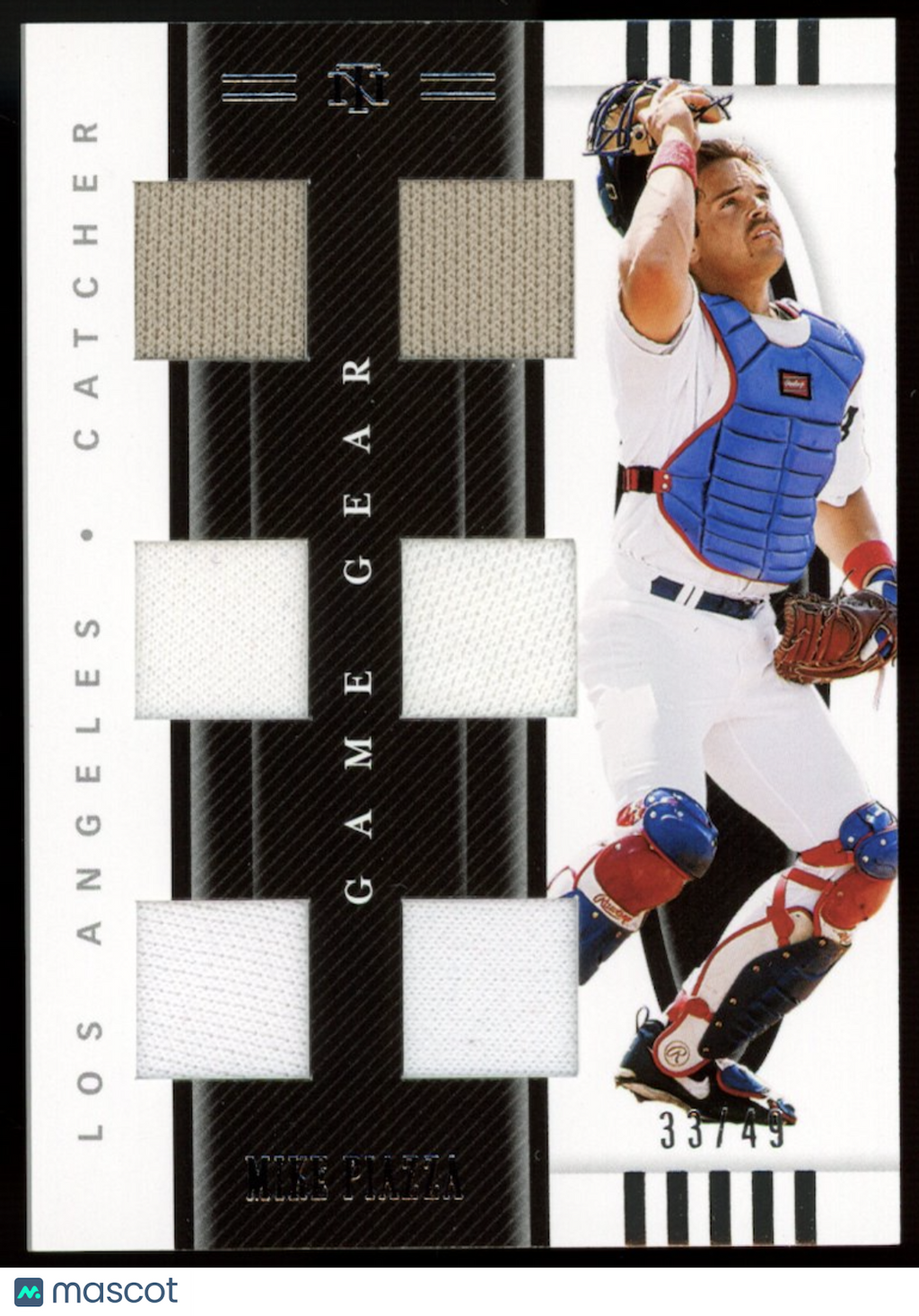 MIKE PIAZZA 2021 Panini National Treasures Game Gear Six Patch /49 #GG6-MP
