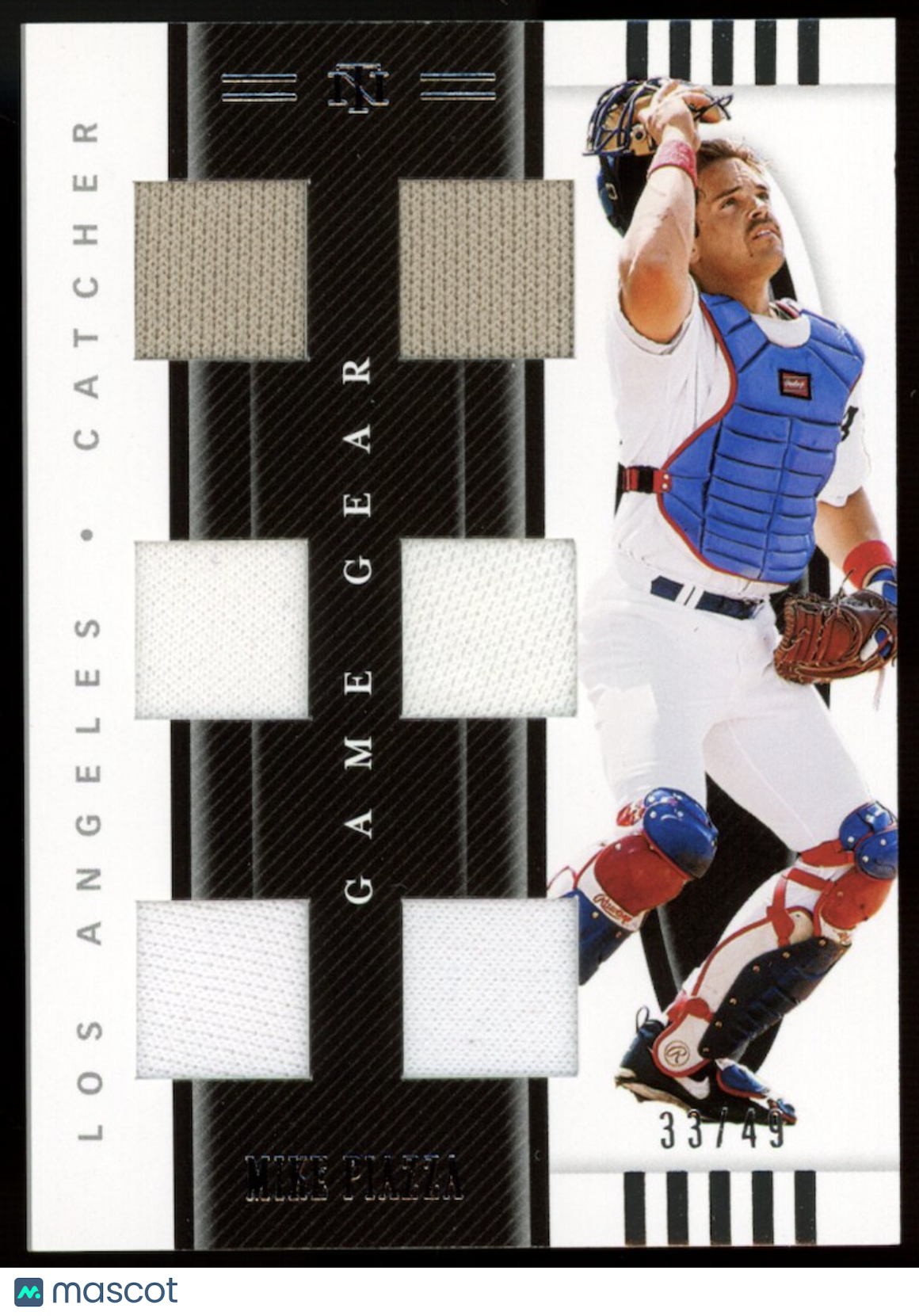 MIKE PIAZZA 2021 Panini National Treasures Game Gear Six Patch /49 #GG6-MP