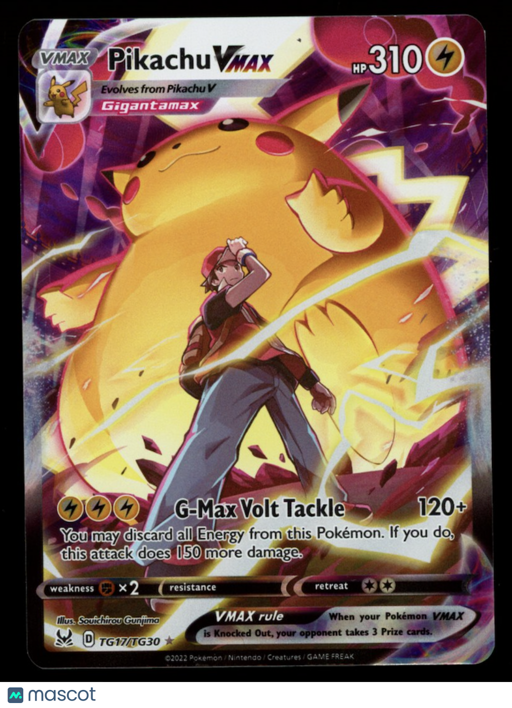 PIKACHU VMAX 2022 Pokemon SWSH Lost Origin Trainer Gallery Full Art #TG17/TG30