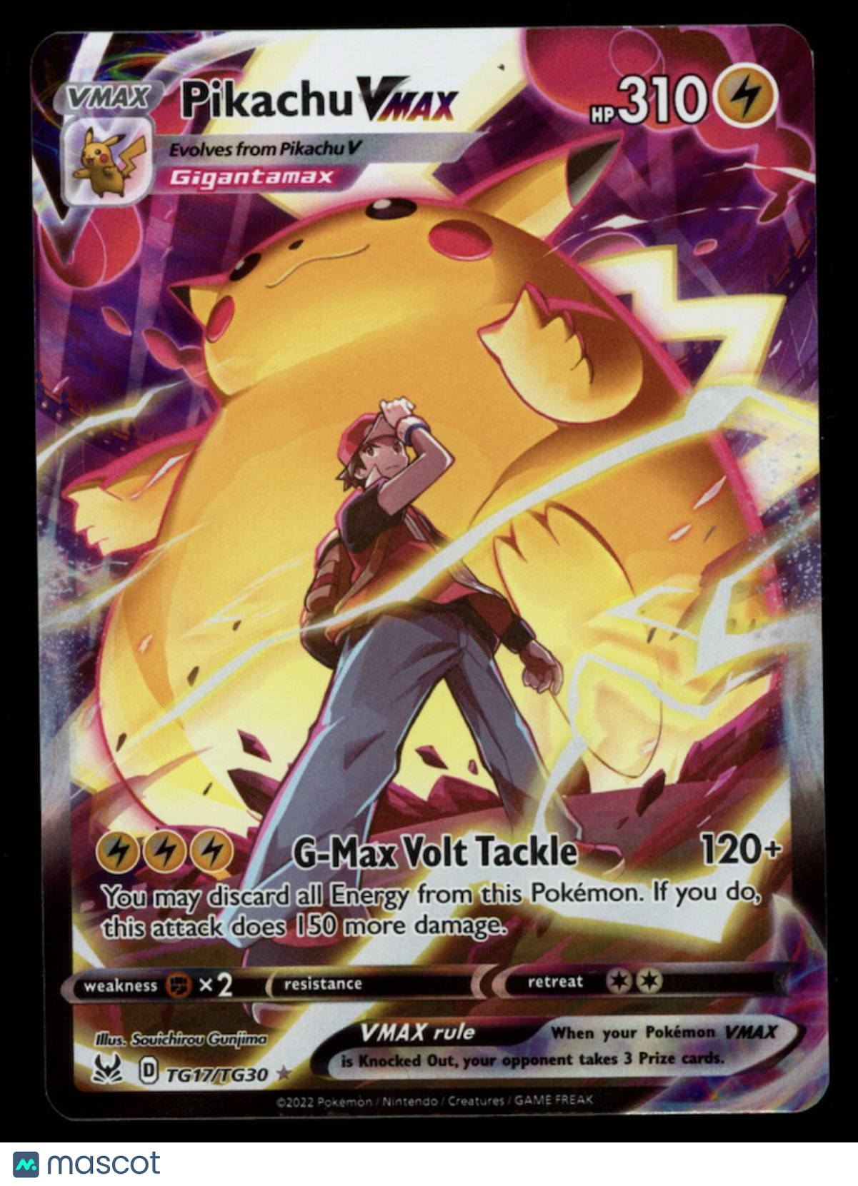 PIKACHU VMAX 2022 Pokemon SWSH Lost Origin Trainer Gallery Full Art #TG17/TG30