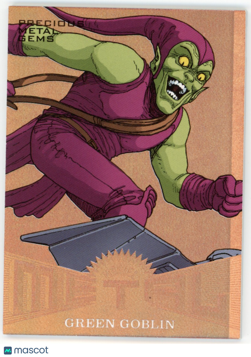 GREEN GOBLIN 2017 Fleer Ultra Spider-Man Precious Metal Gems PMG /199 #MM20