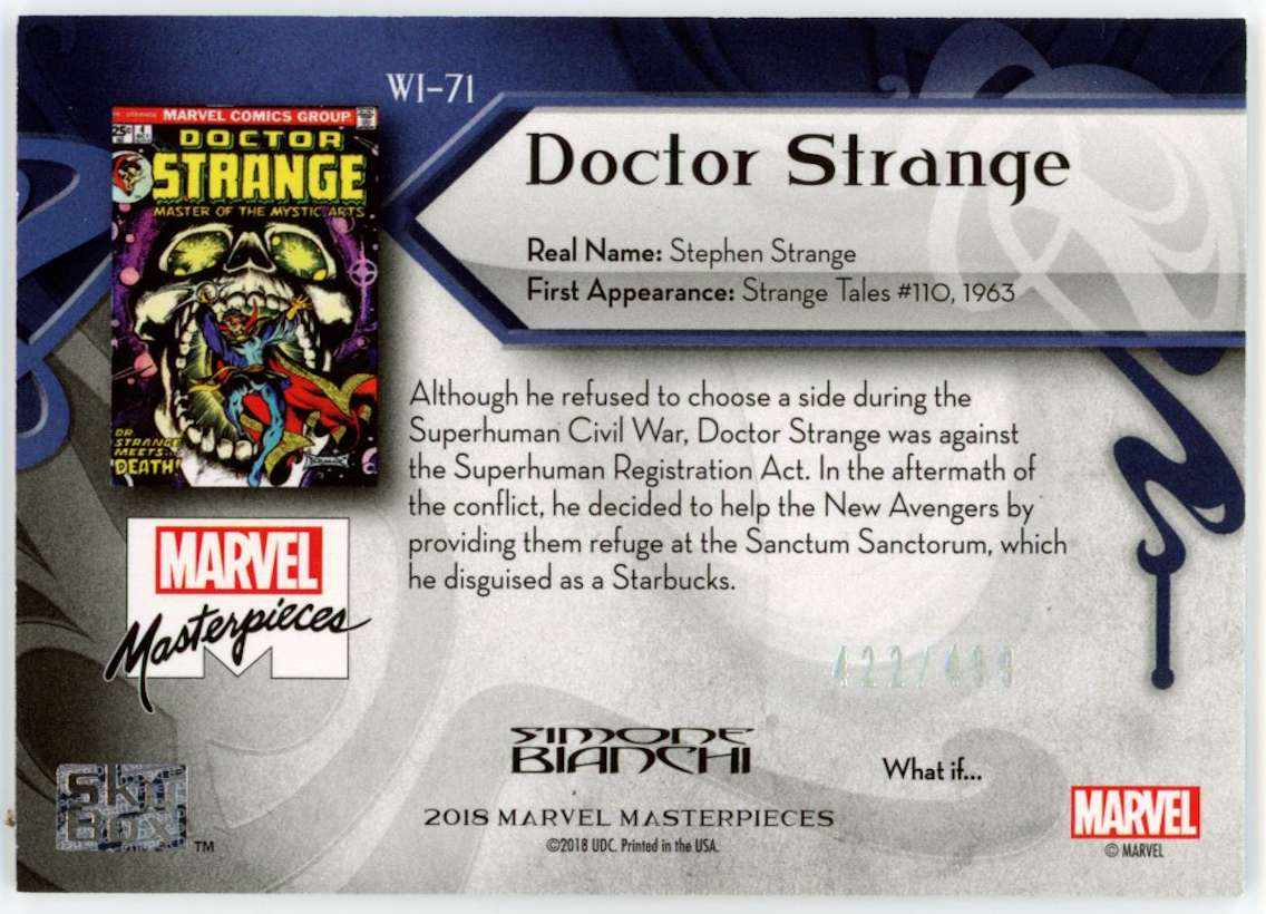 DOCTOR STRANGE 2018 Marvel Masterpieces What If Level 3 /499 #WI-71