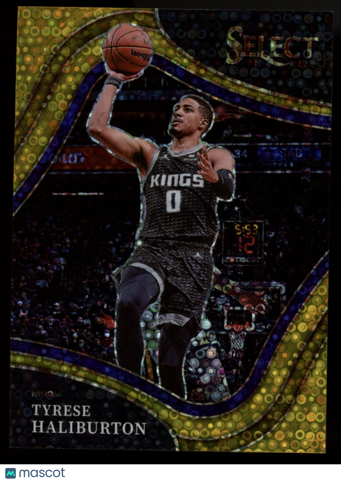 TYRESE HALIBURTON 2021-22 Panini Select Courtside Gold Disco Prizm /10 #235