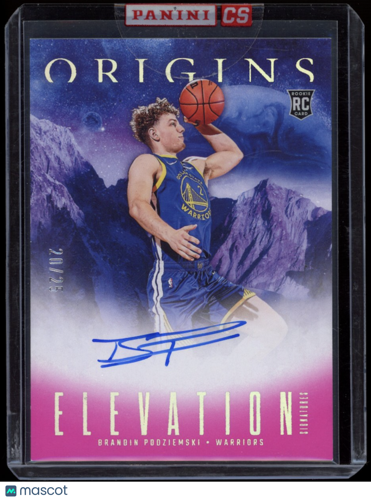 BRANDIN PODZIEMSKI 2023-24 Panini Origins Elevation Pink Auto /25 Rookie #ES-BPW