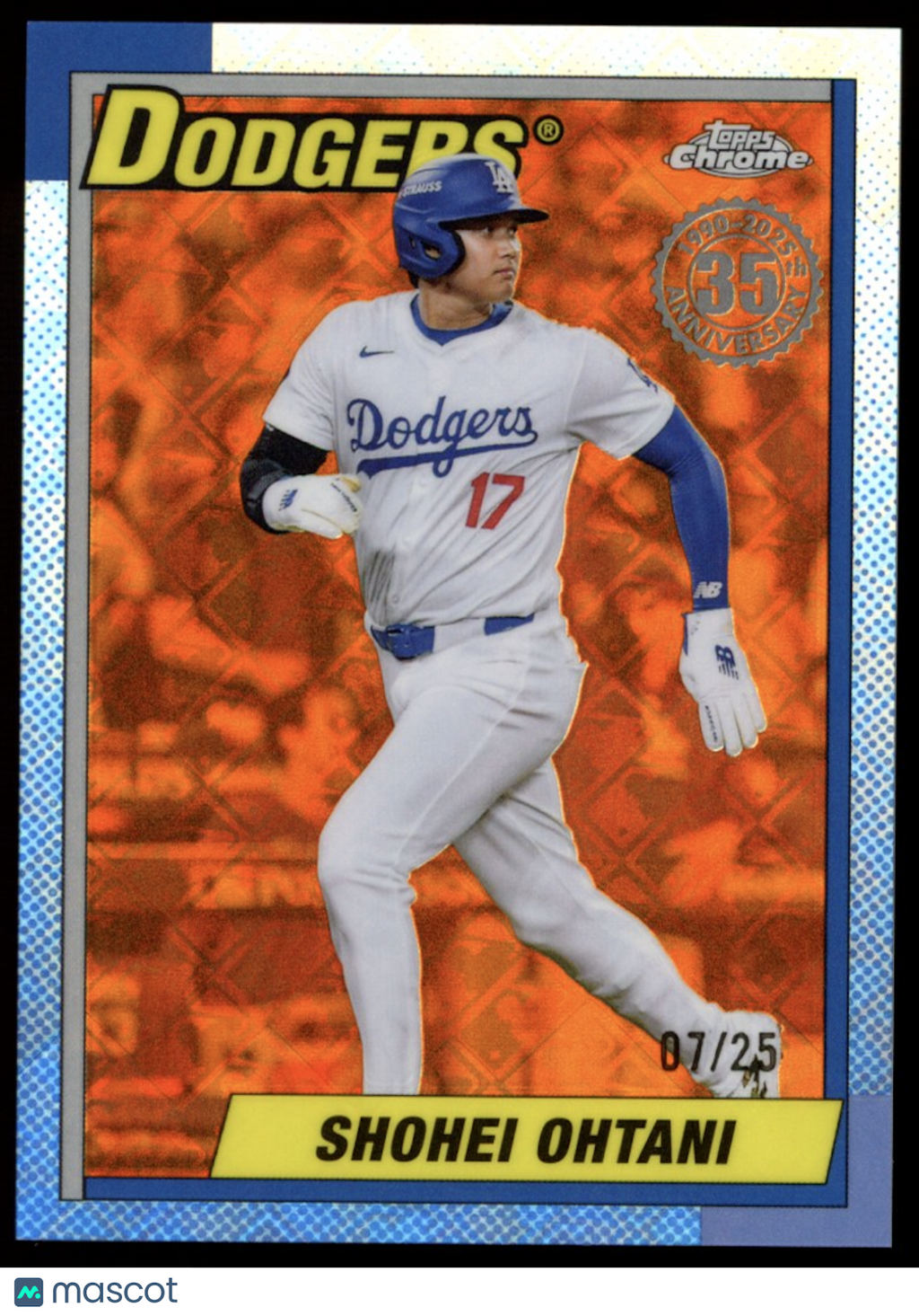 SHOHEI OHTANI 2025 Topps Chrome Logofractor 35th Orange /25 #90CB-7 Dodgers