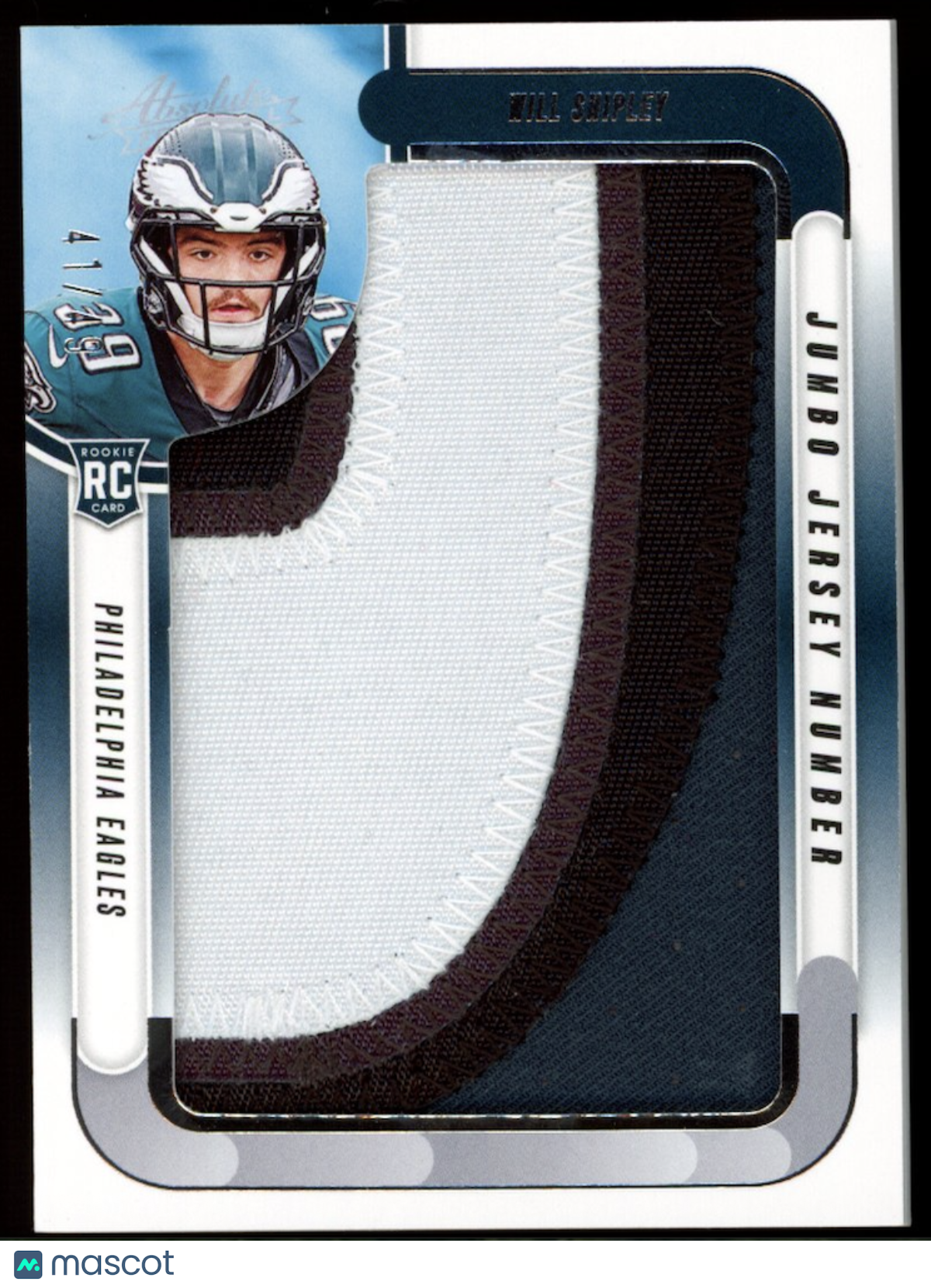 WILL SHIPLEY 2024 Panini Absolute Jumbo Rookie Jersey Patch /49 #JJN-WSY