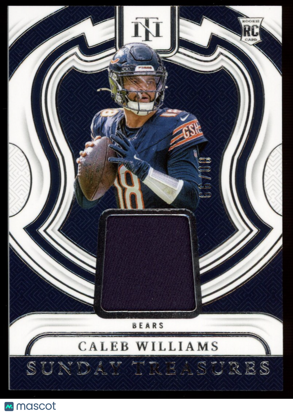 CALEB WILLIAMS 2024 Panini National Treasures Sunday Rookie Patch /99 #ST-CWS