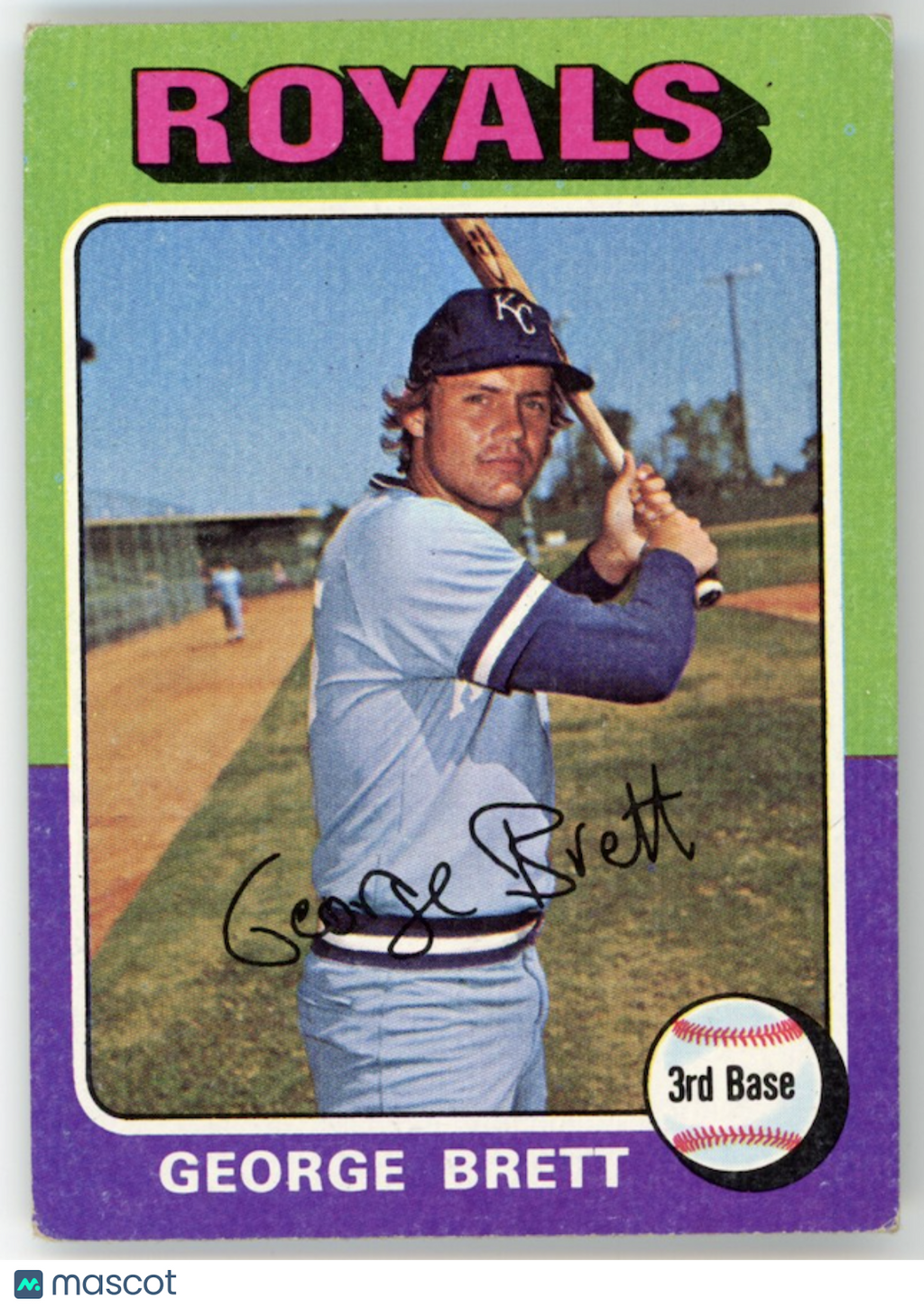 GEORGE BRETT 1975 Topps Baseball Rookie Card #228 Kansas City Royals