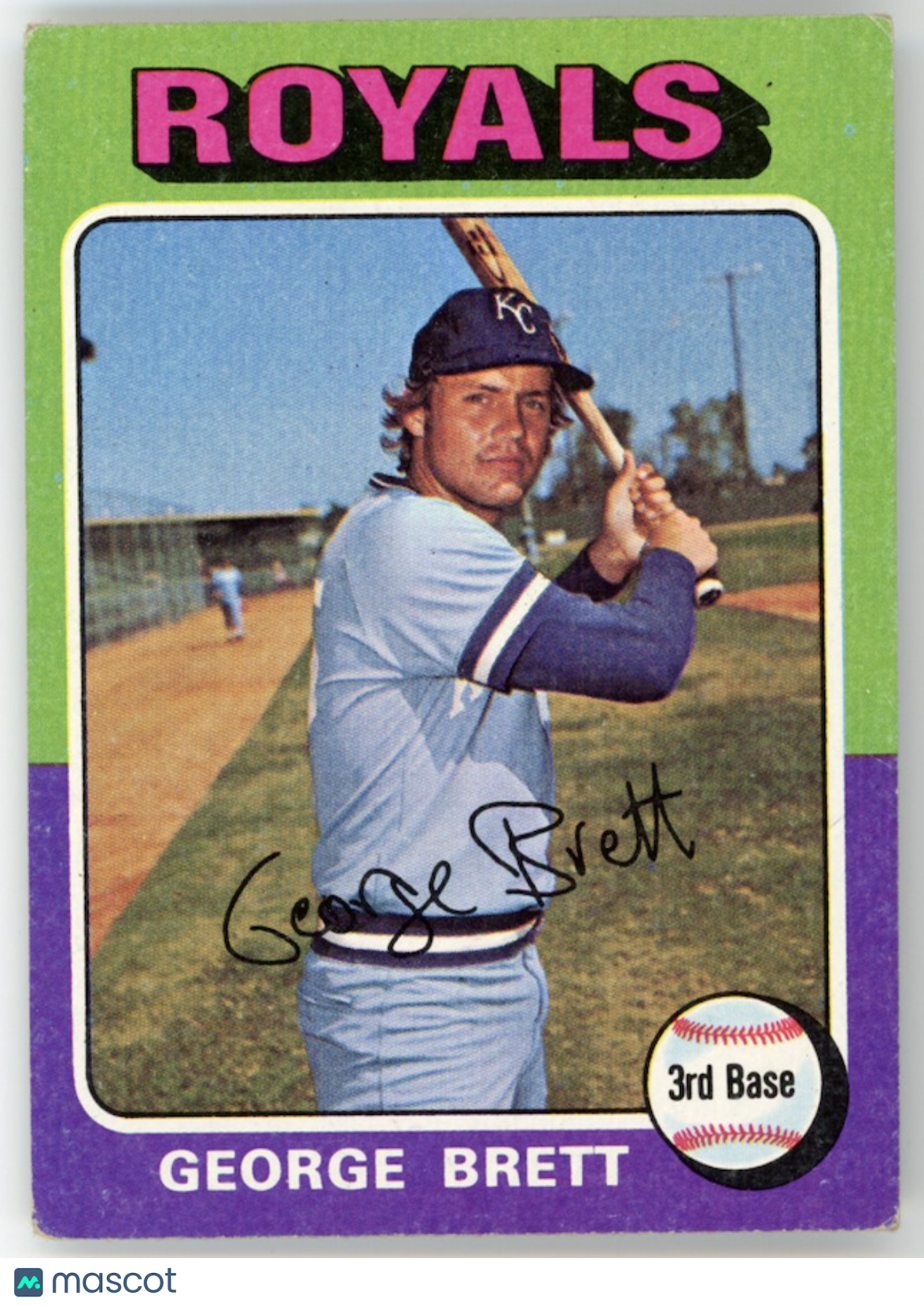 GEORGE BRETT 1975 Topps Baseball Rookie Card #228 Kansas City Royals