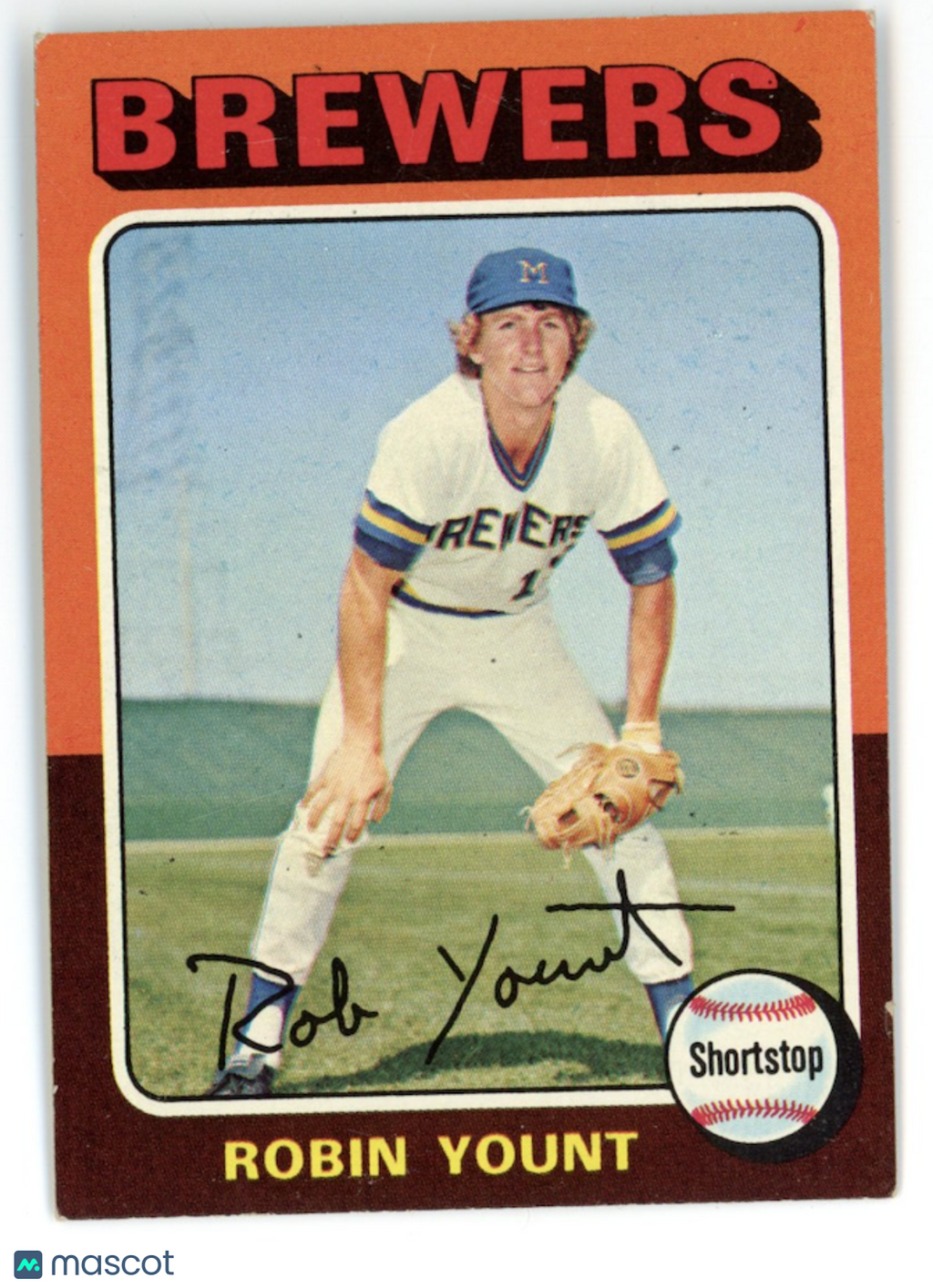 ROBIN YOUNT 1975 Topps Baseball Rookie Card #223 Milwaukee Brewers