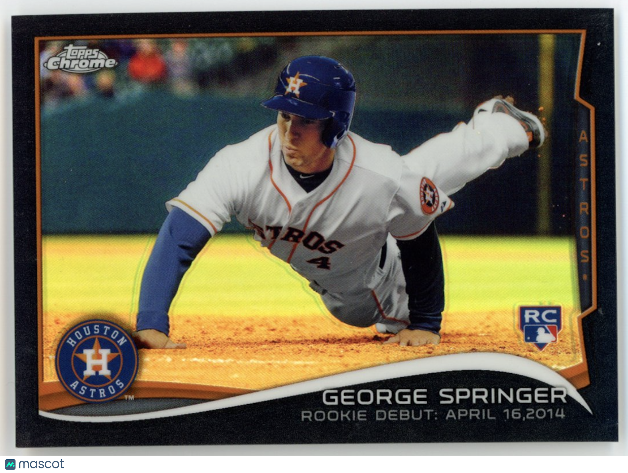 GEORGE SPRINGER 2014 Topps Chrome Update Rookie Black Refractor /99 #MB-15