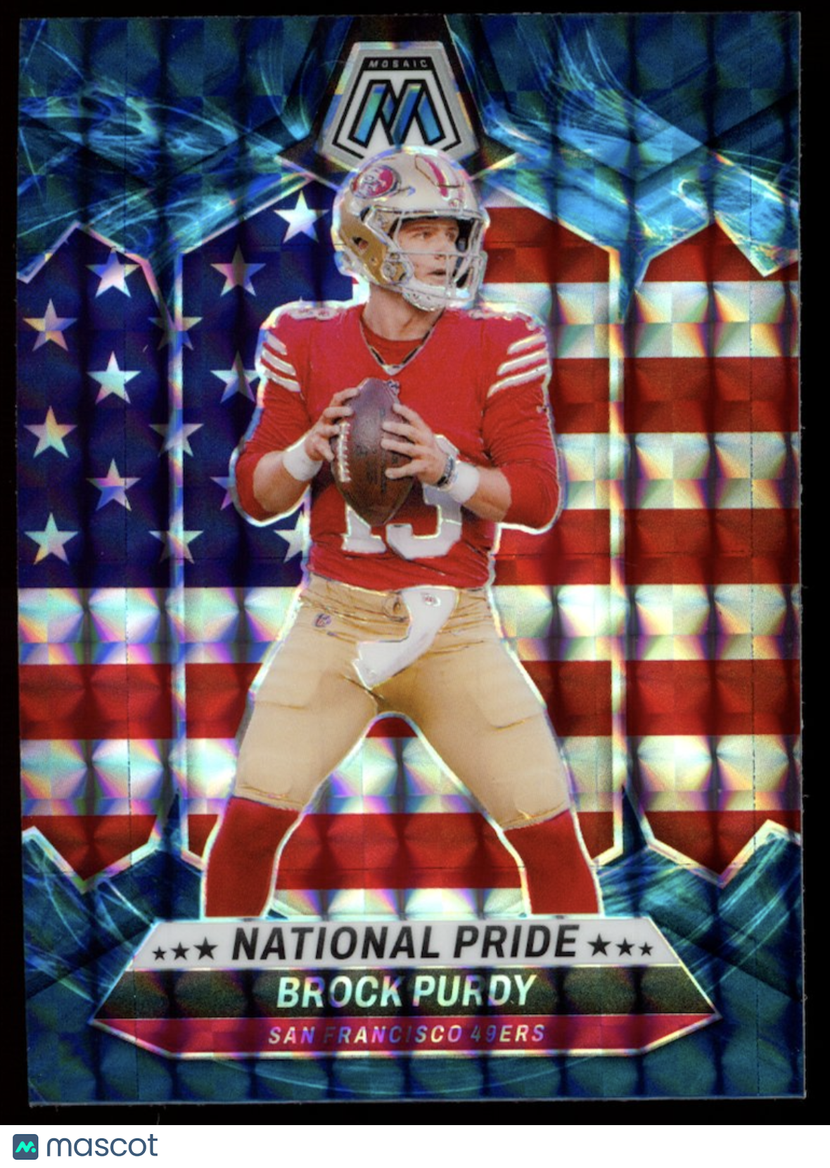 BROCK PURDY 2024 Panini Mosaic National Pride Genesis Prizm SSP #255 49ers
