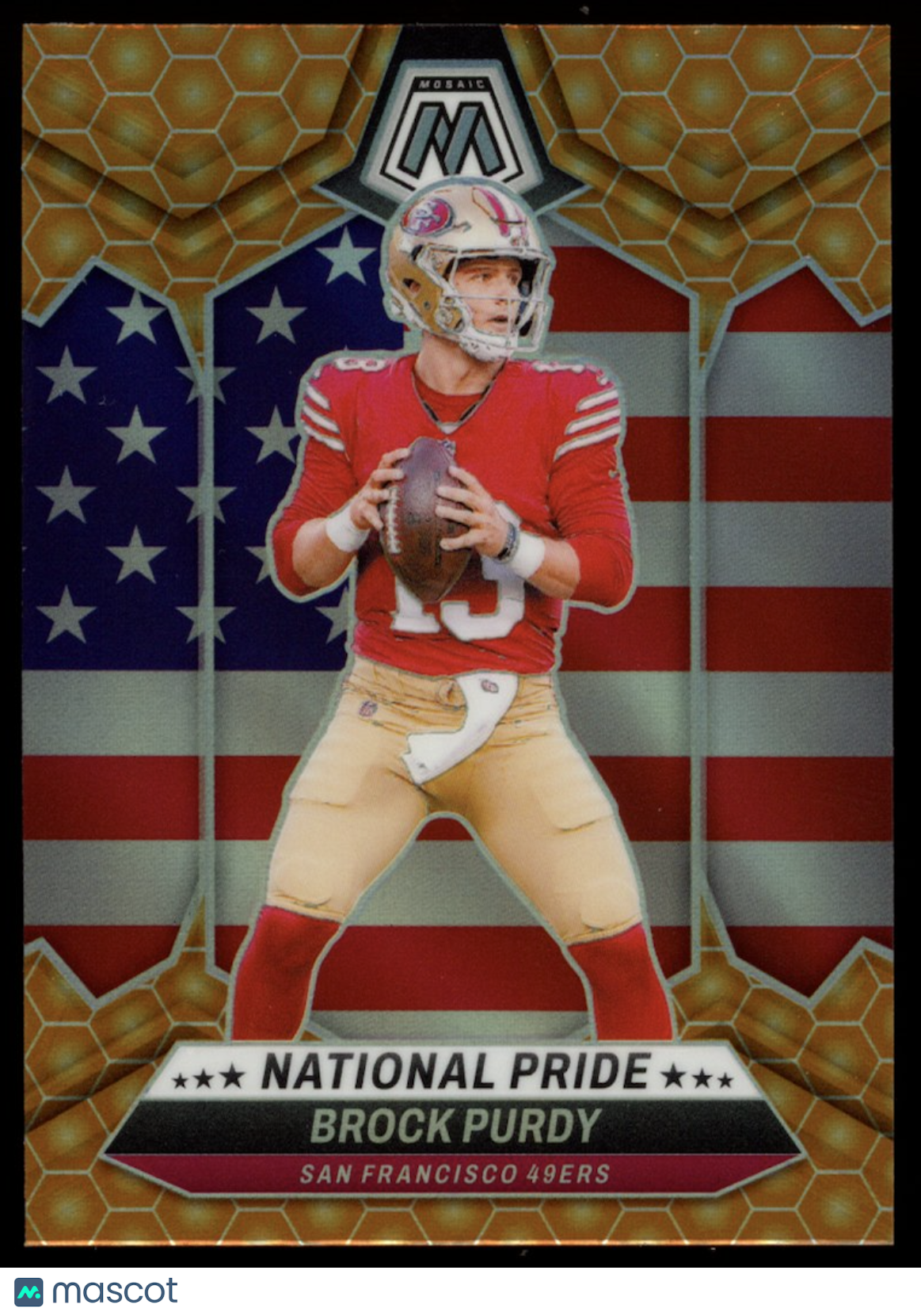 BROCK PURDY 2024 Panini Mosaic National Pride Honeycomb Prizm SSP #255 49ers