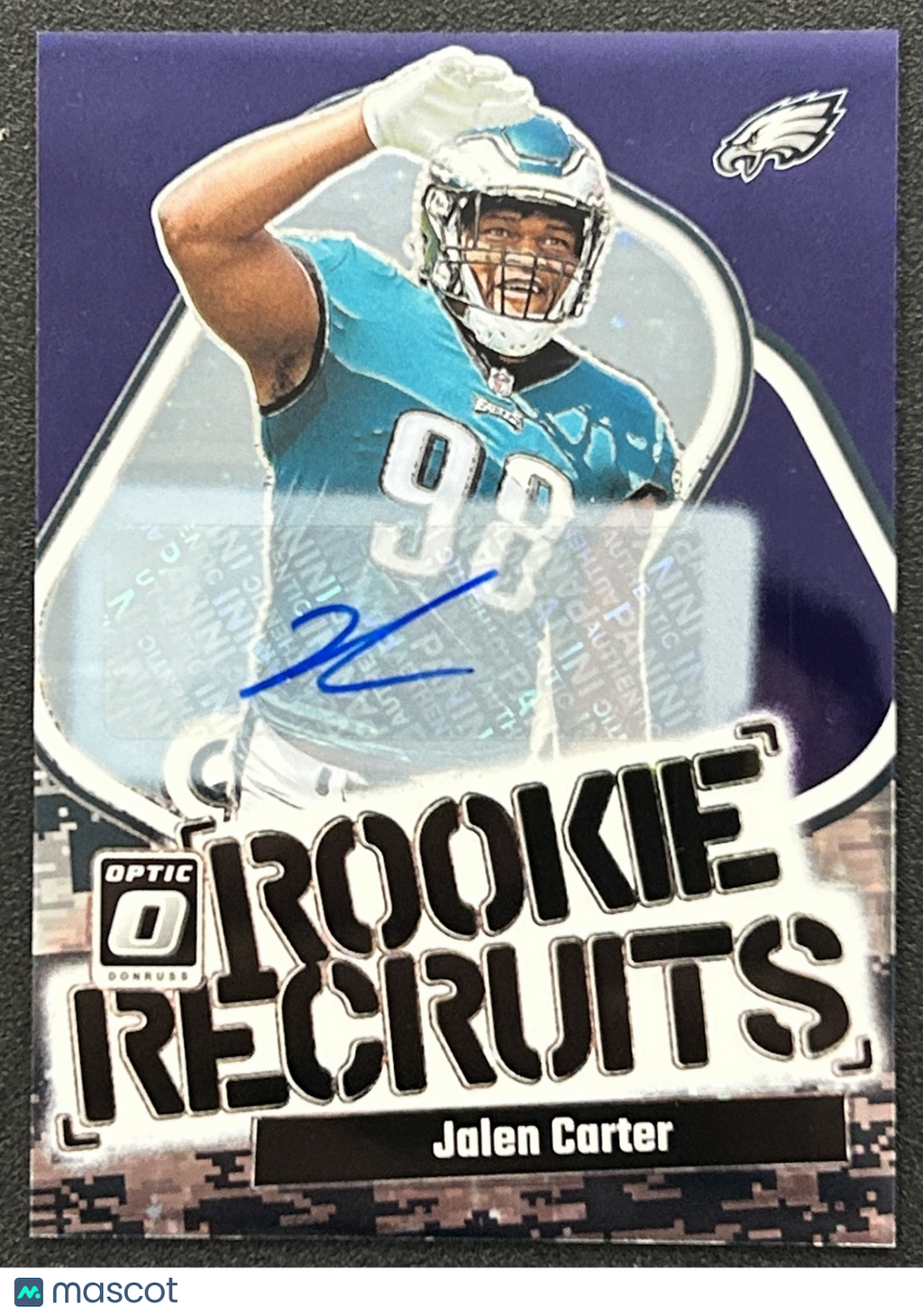 JALEN CARTER 2023 Panini Donruss Optic Rookie Recruits Auto Purple Stars /25