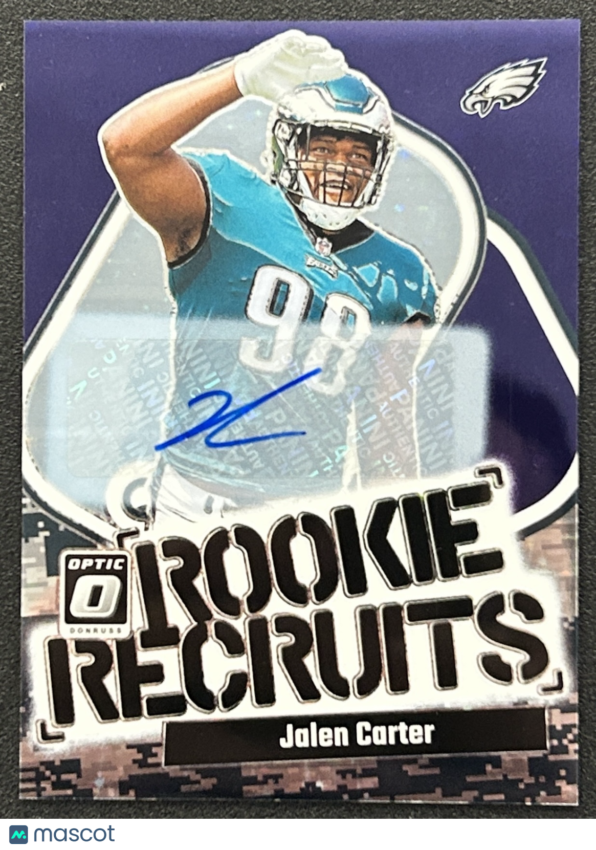 JALEN CARTER 2023 Panini Donruss Optic Rookie Recruits Auto Purple Stars /25