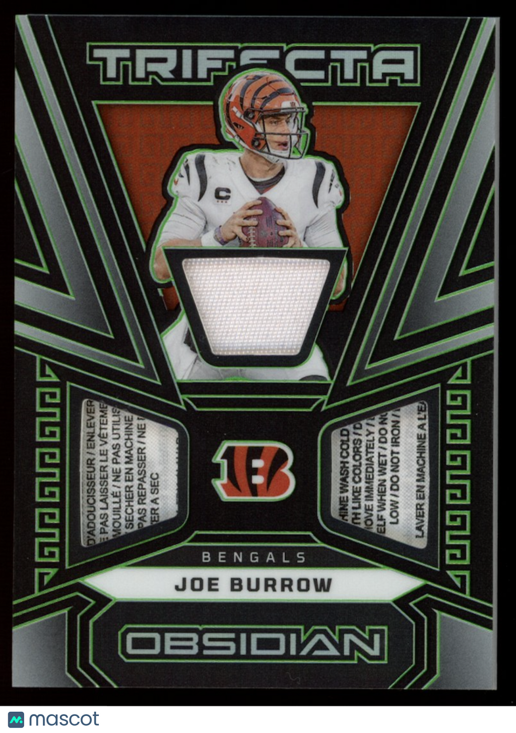 JOE BURROW 2024 Panini Obsidian Trifecta Triple Patch Green /25 #TRI-JBU Bengals