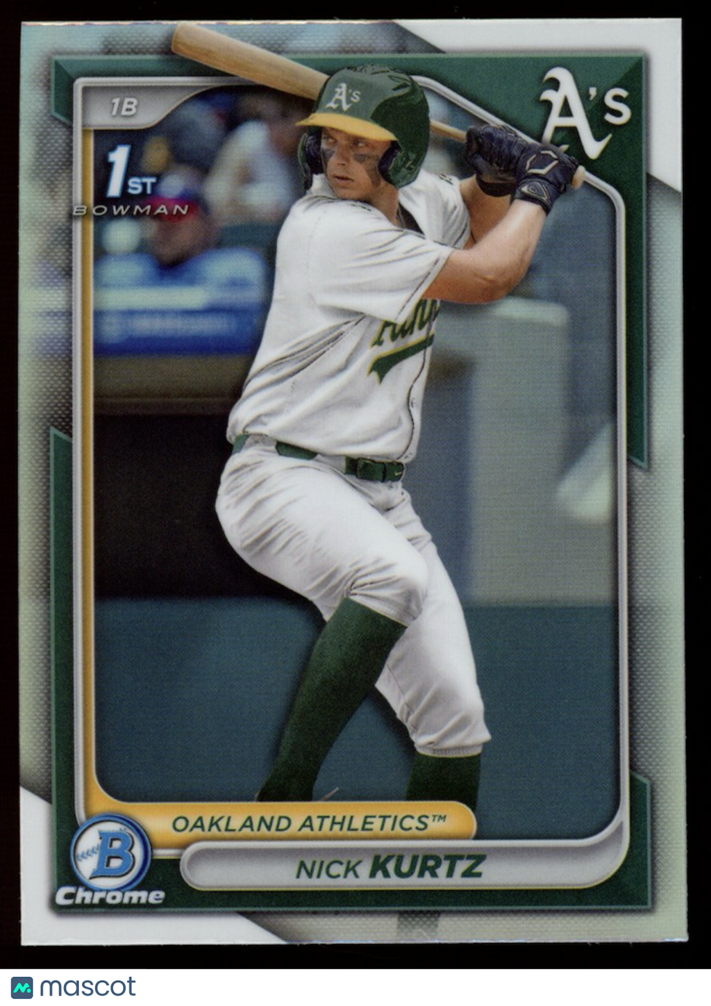 NICK KURTZ 2024 Bowman Draft Chrome 1st Prospect Refractor #BDC-56 Athletics