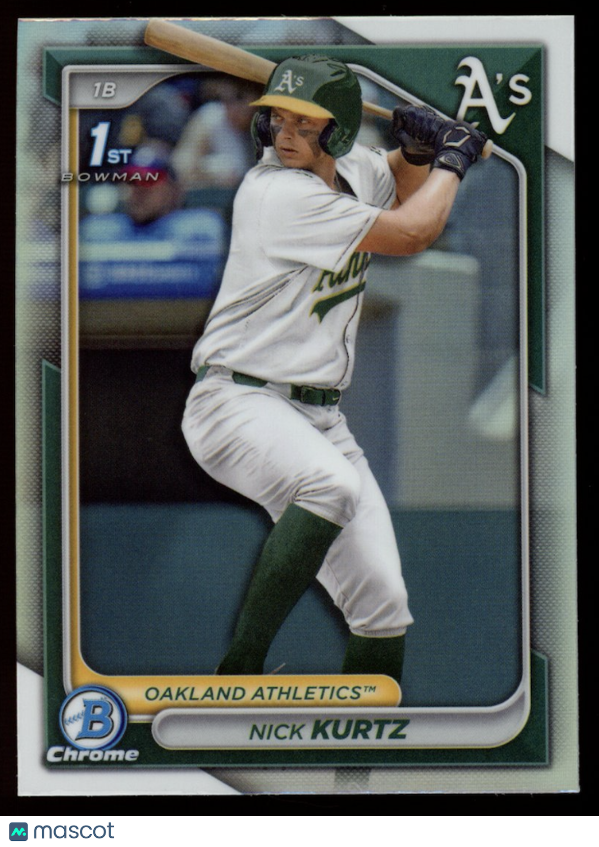NICK KURTZ 2024 Bowman Draft Chrome 1st Prospect Refractor #BDC-56 Athletics